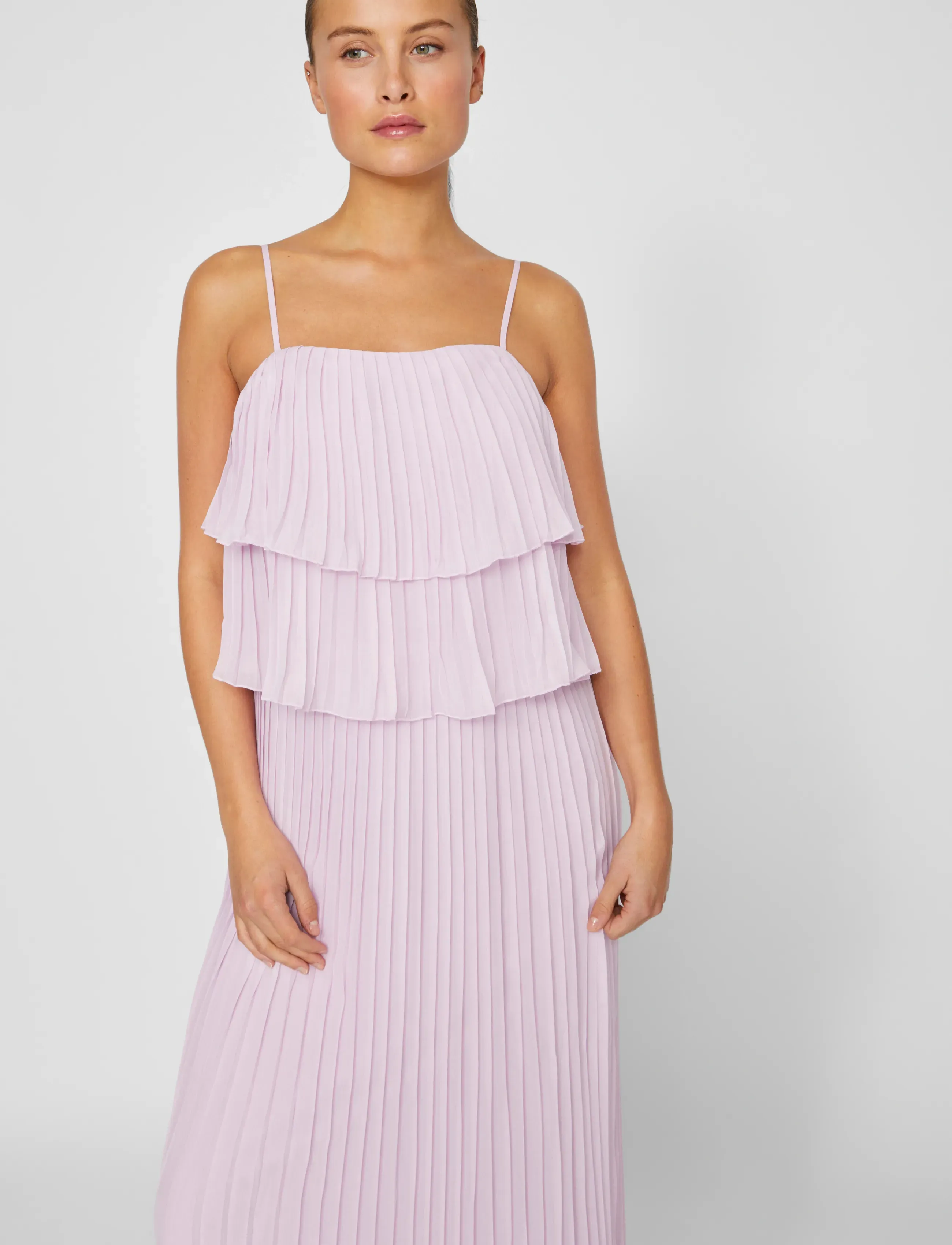 VILA Vichiffan Singlet Pleat Dress Noos/Dc maxiklänningar dam – bild 6