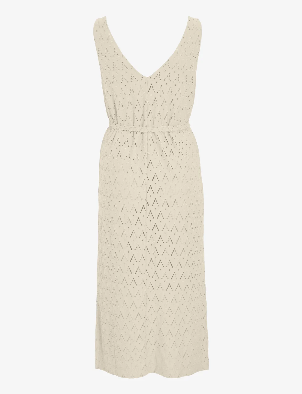 Vila - VIAMALINA V-NECK S/L MIDI DRESS/PB - midikleider - birch - 1
