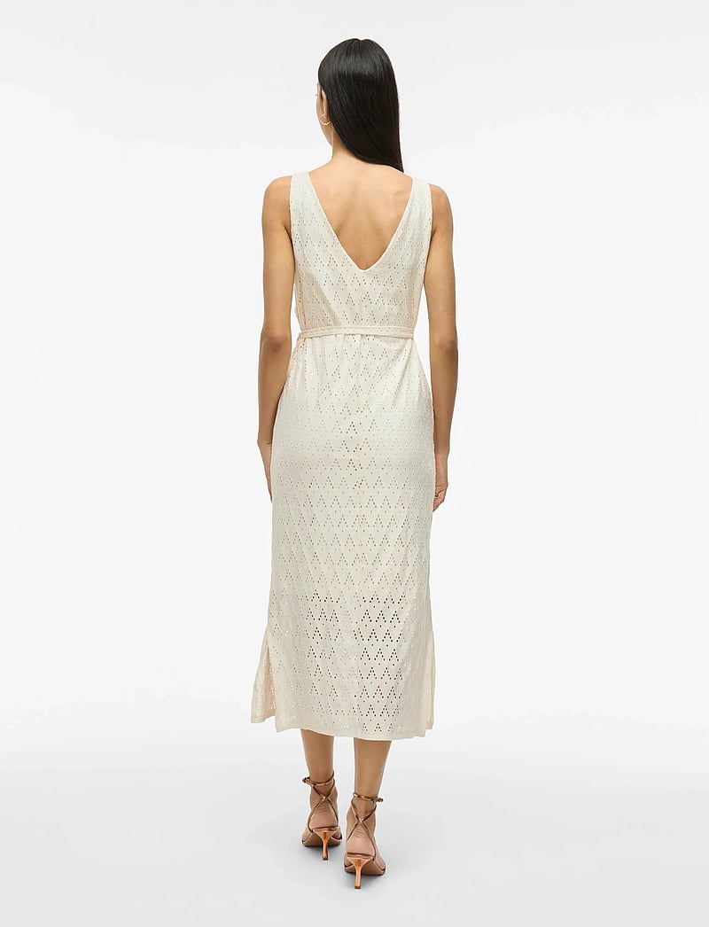 Vila - VIAMALINA V-NECK S/L MIDI DRESS/PB - midi kjoler - birch - 3