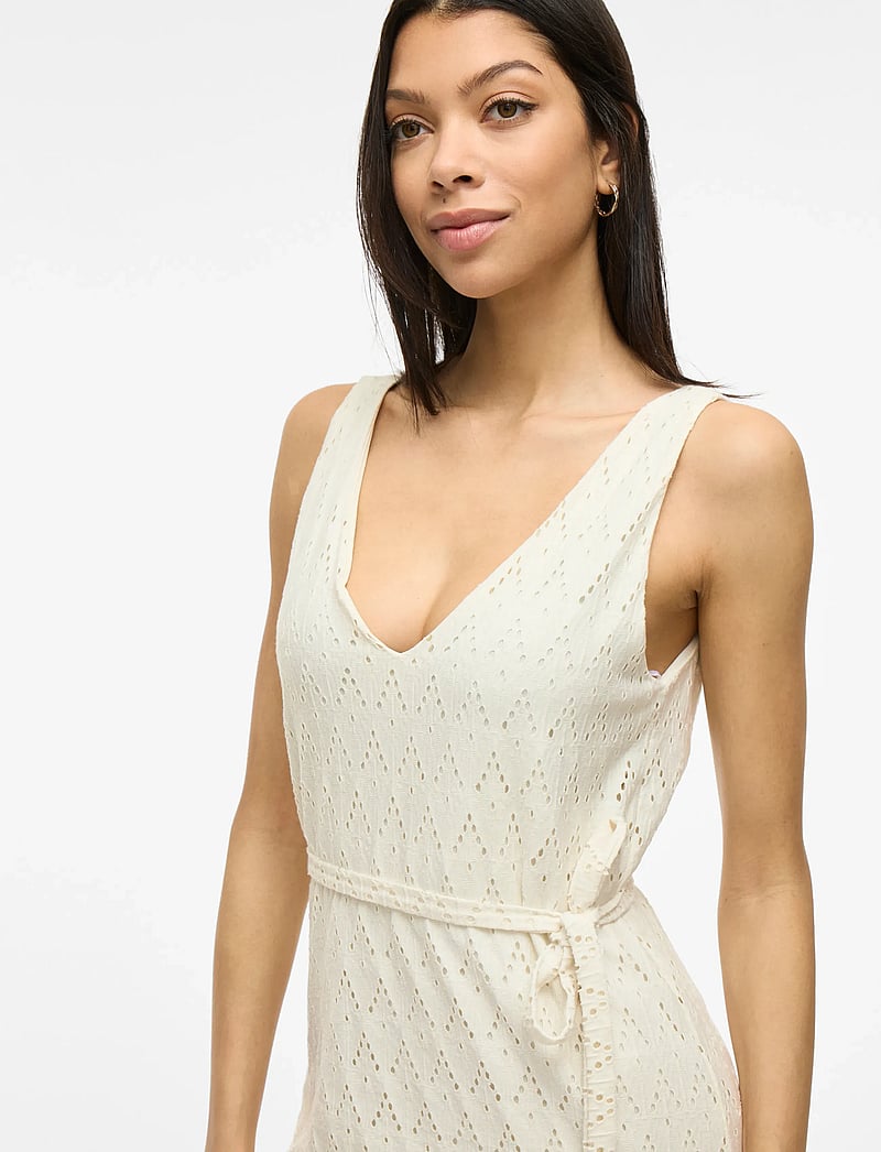Vila - VIAMALINA V-NECK S/L MIDI DRESS/PB - midi kjoler - birch - 5
