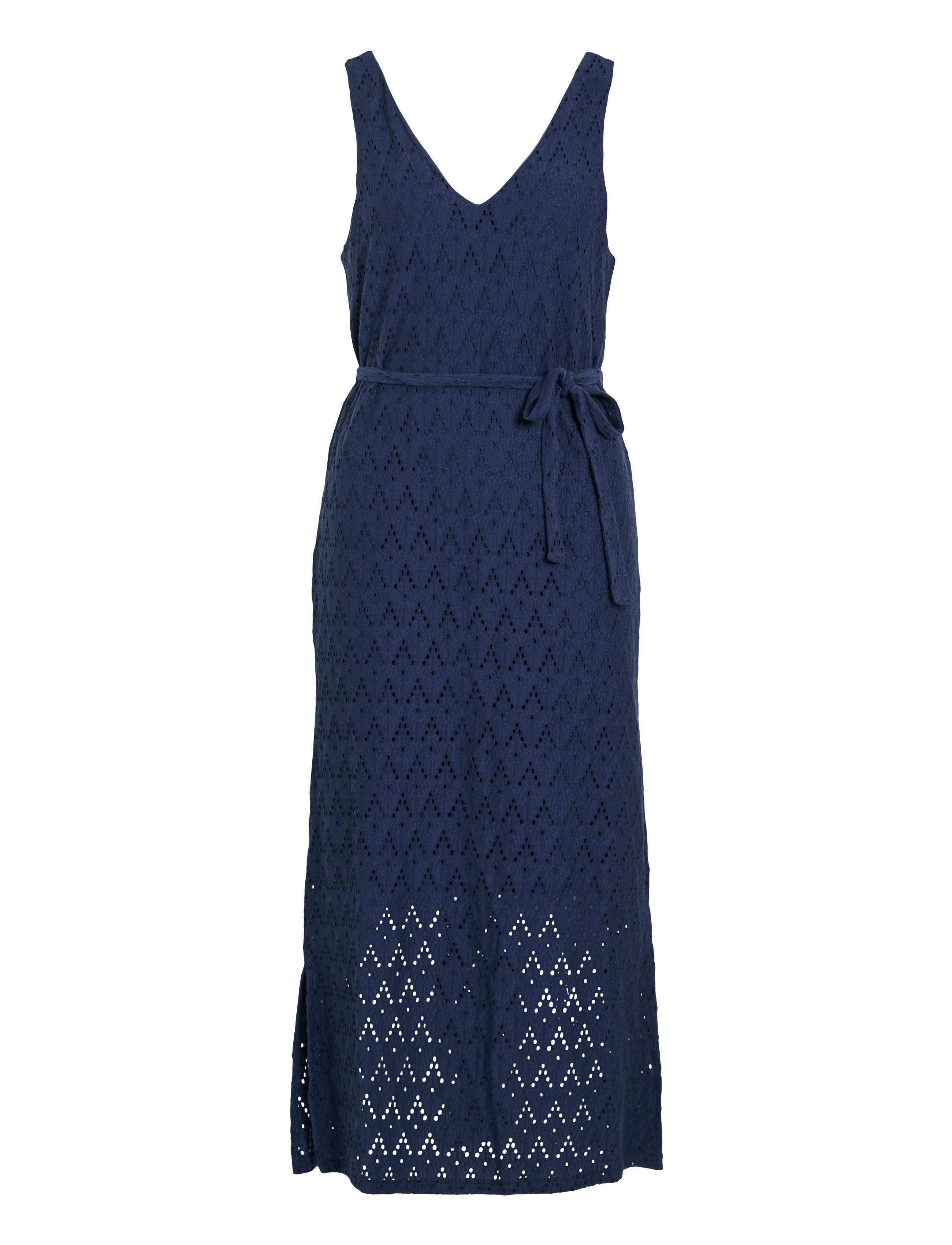 Vila VIAMALINA V-NECK S/L MIDI DRESS/PB - Midi kjoler - NAVY BLAZER / navy