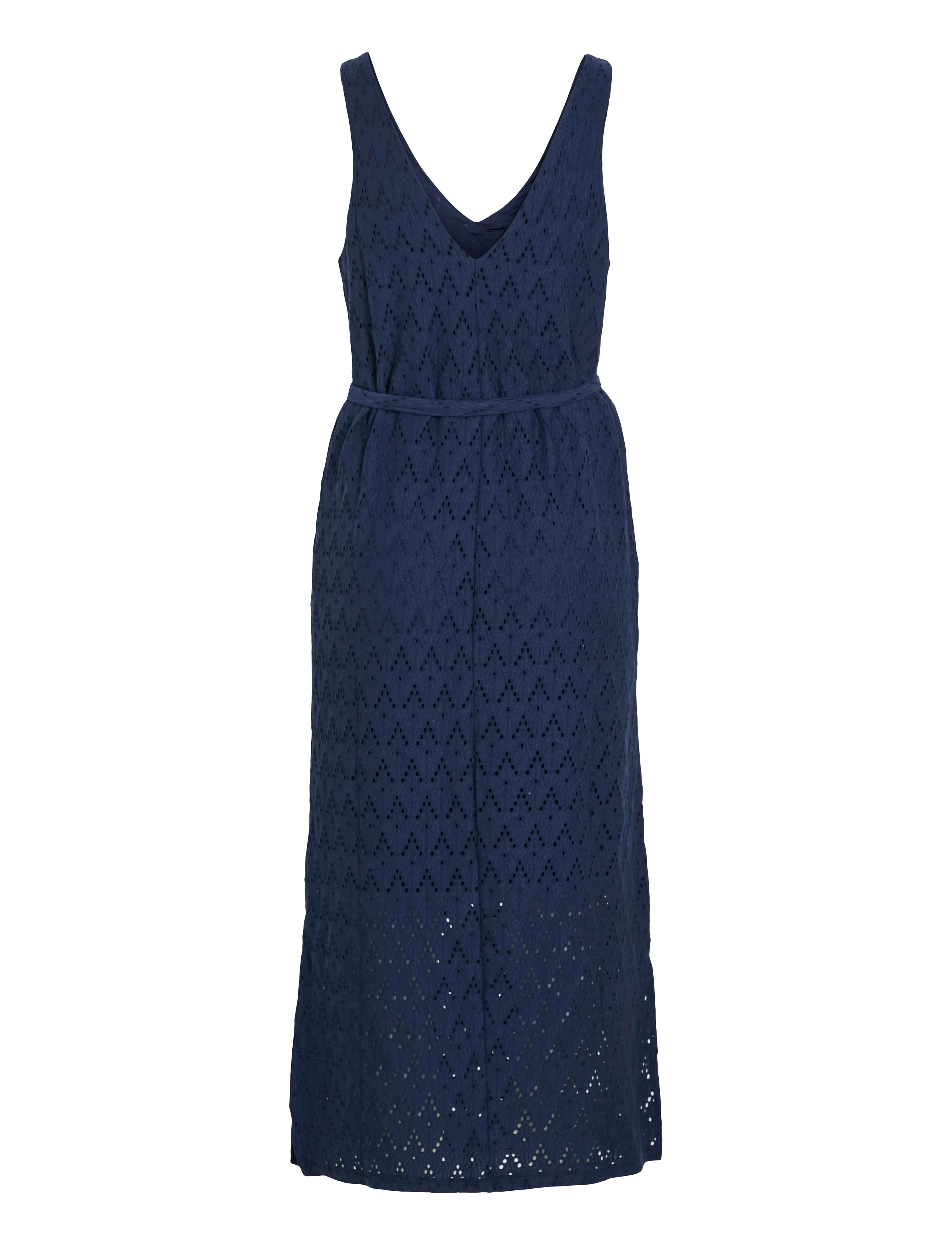 Vila - VIAMALINA V-NECK S/L MIDI DRESS/PB - vidutinio ilgio suknelės - navy blazer - 2