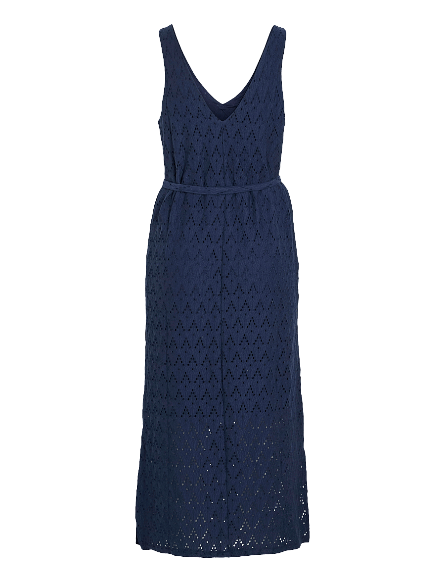 Vila - VIAMALINA V-NECK S/L MIDI DRESS/PB - vidutinio ilgio suknelės - navy blazer - 2