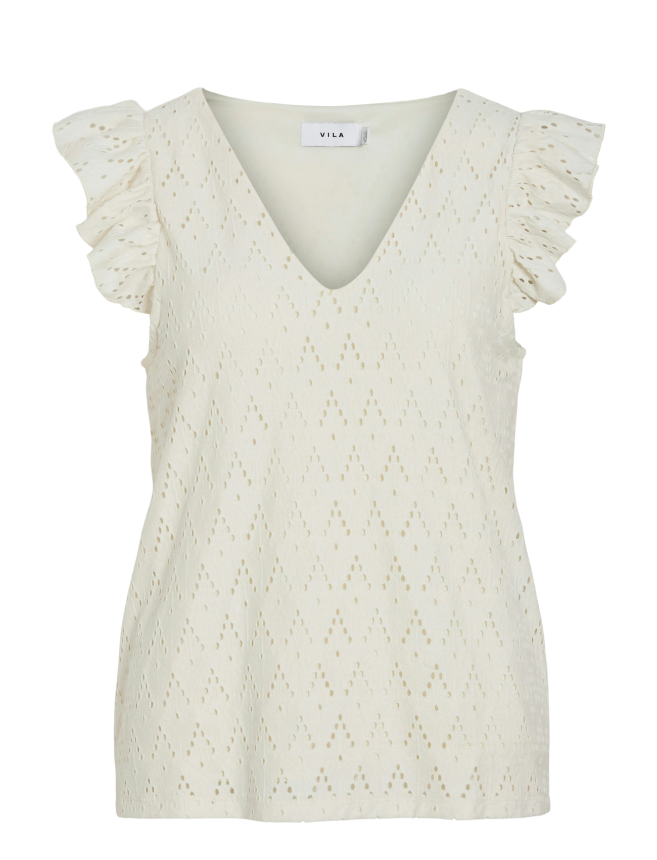 VIAMALINA V-NECK C/S TOP/PB - BIRCH
