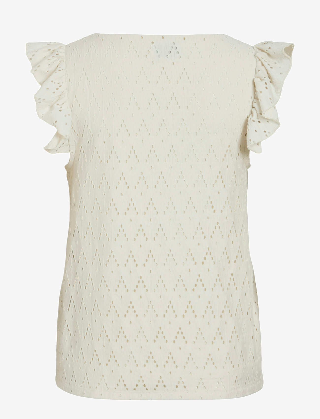 Vila - VIAMALINA V-NECK C/S TOP/PB - Ärmlösa blusar - birch - 1