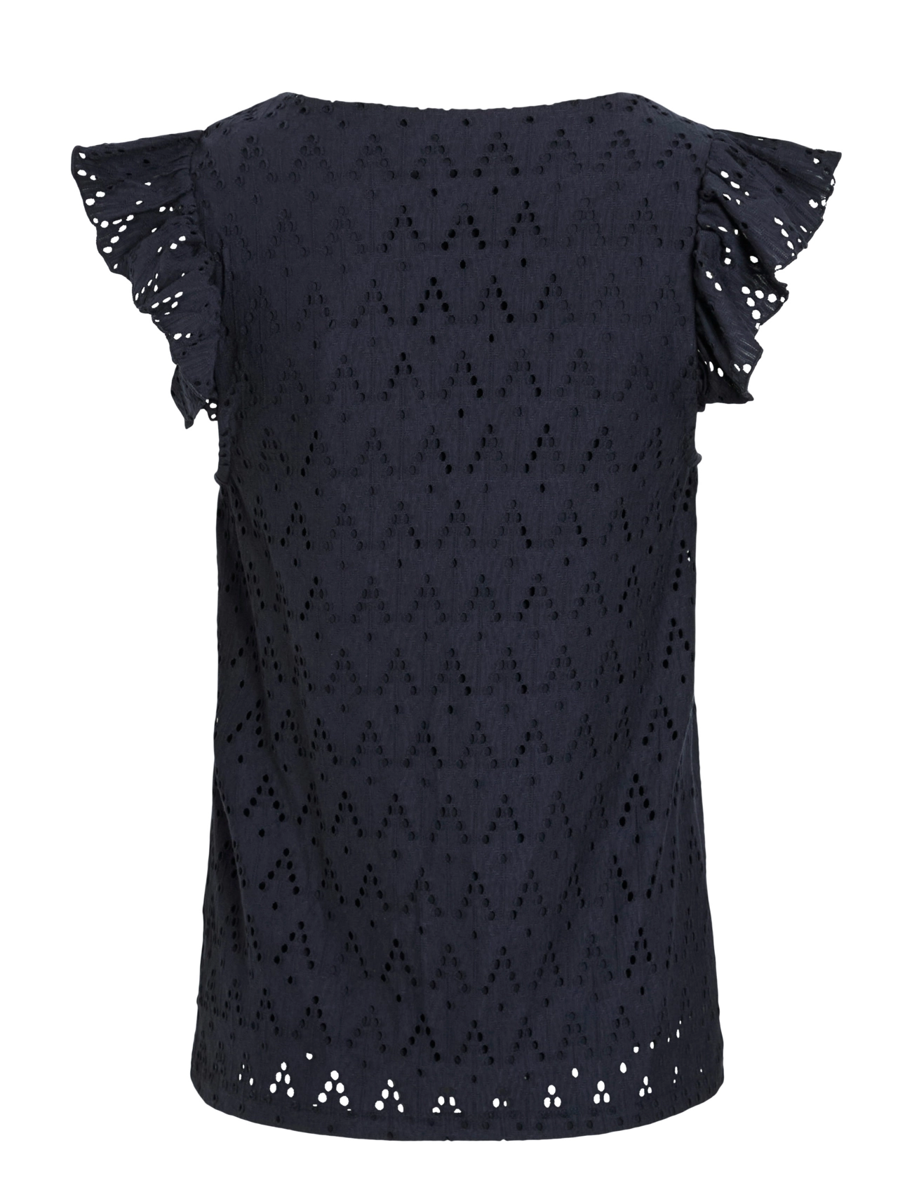 Vila - VIAMALINA V-NECK C/S TOP/PB - varrukateta pluusid - navy blazer - 2