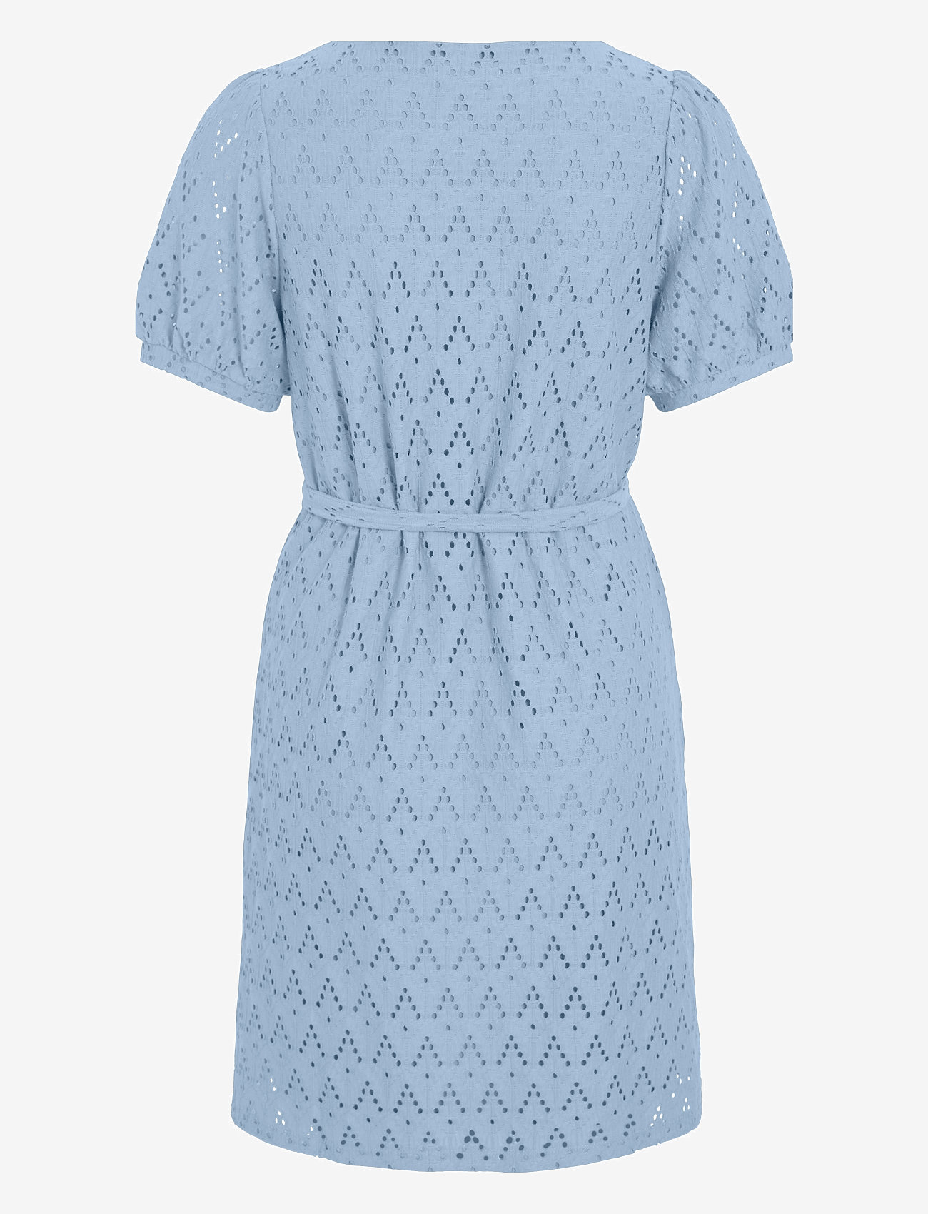 Vila - VIAMALINA V-NECK S/S DRESS/PB - kurze kleider - kentucky blue - 1