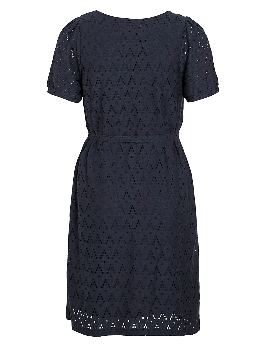 Vila - VIAMALINA V-NECK S/S DRESS/PB - kurze kleider - navy blazer - 2