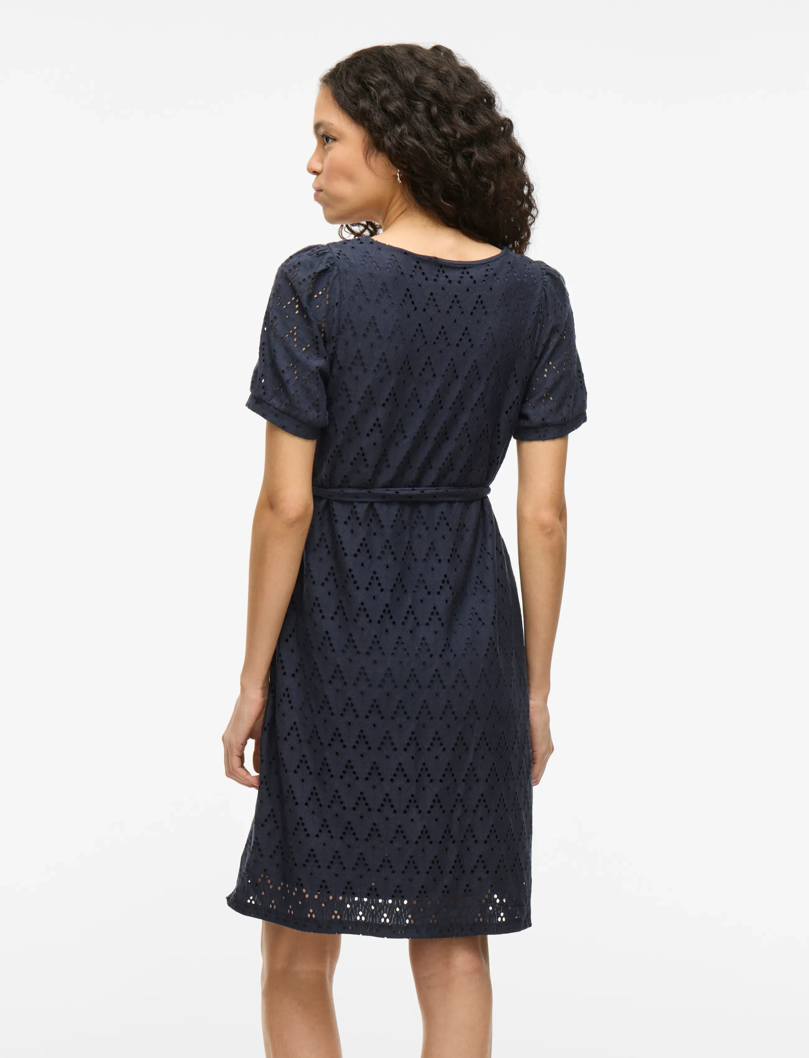 Vila - VIAMALINA V-NECK S/S DRESS/PB - korte kjoler - navy blazer - 3