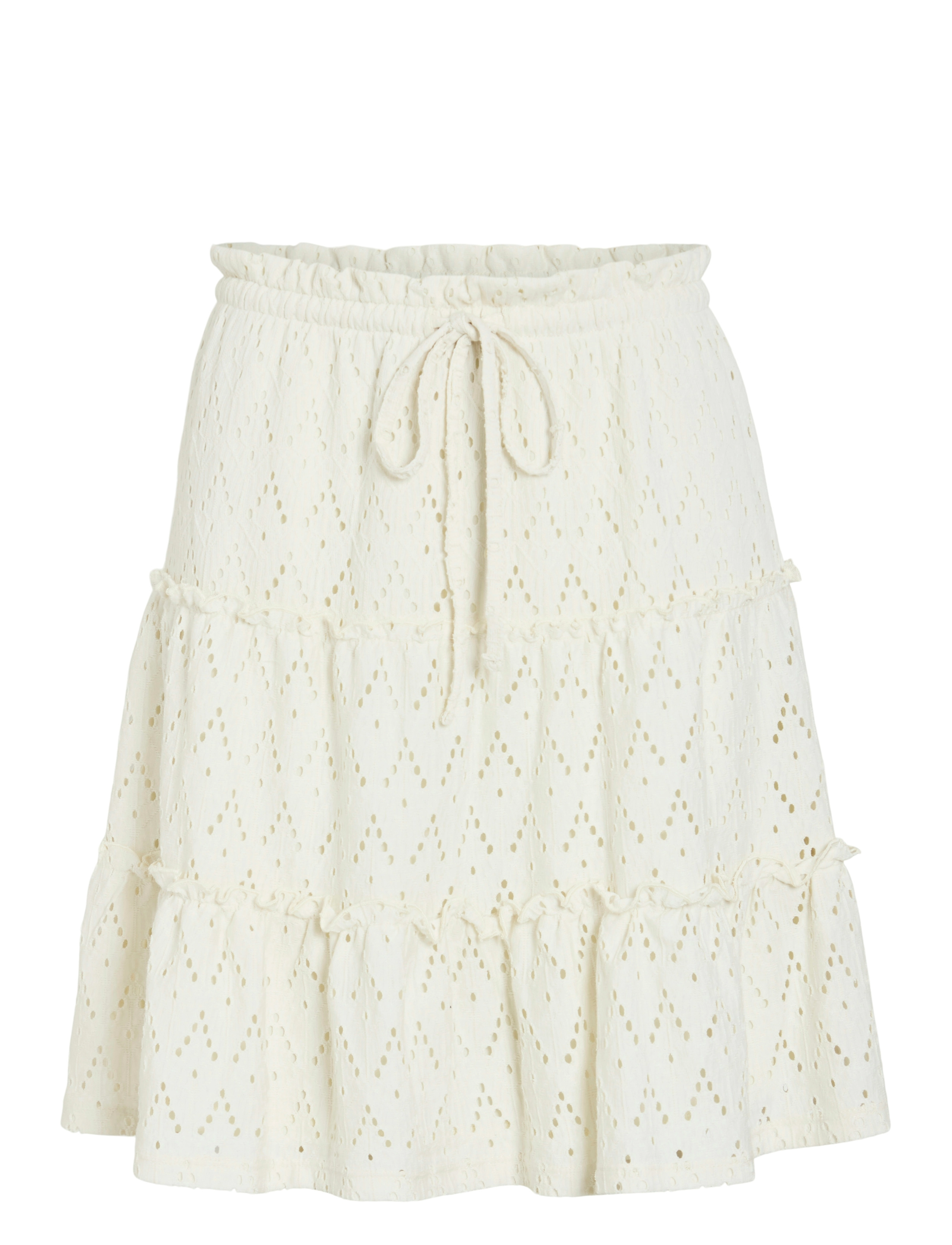 Vila VIAMALINA HW SHORT SKIRT/PB - Nederdele - BIRCH / cream