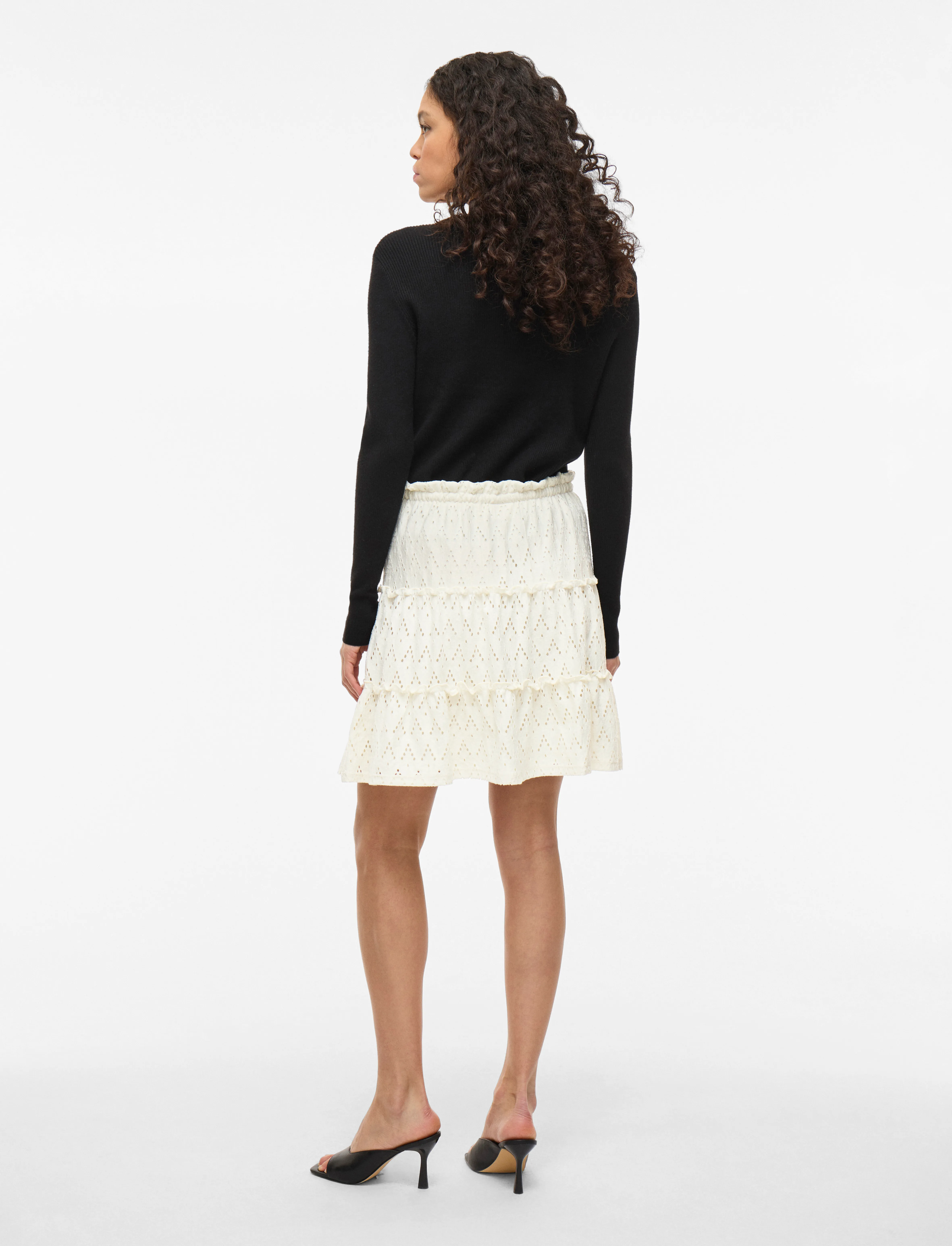 Vila - VIAMALINA HW SHORT SKIRT/PB - korte skjørt - birch - 3