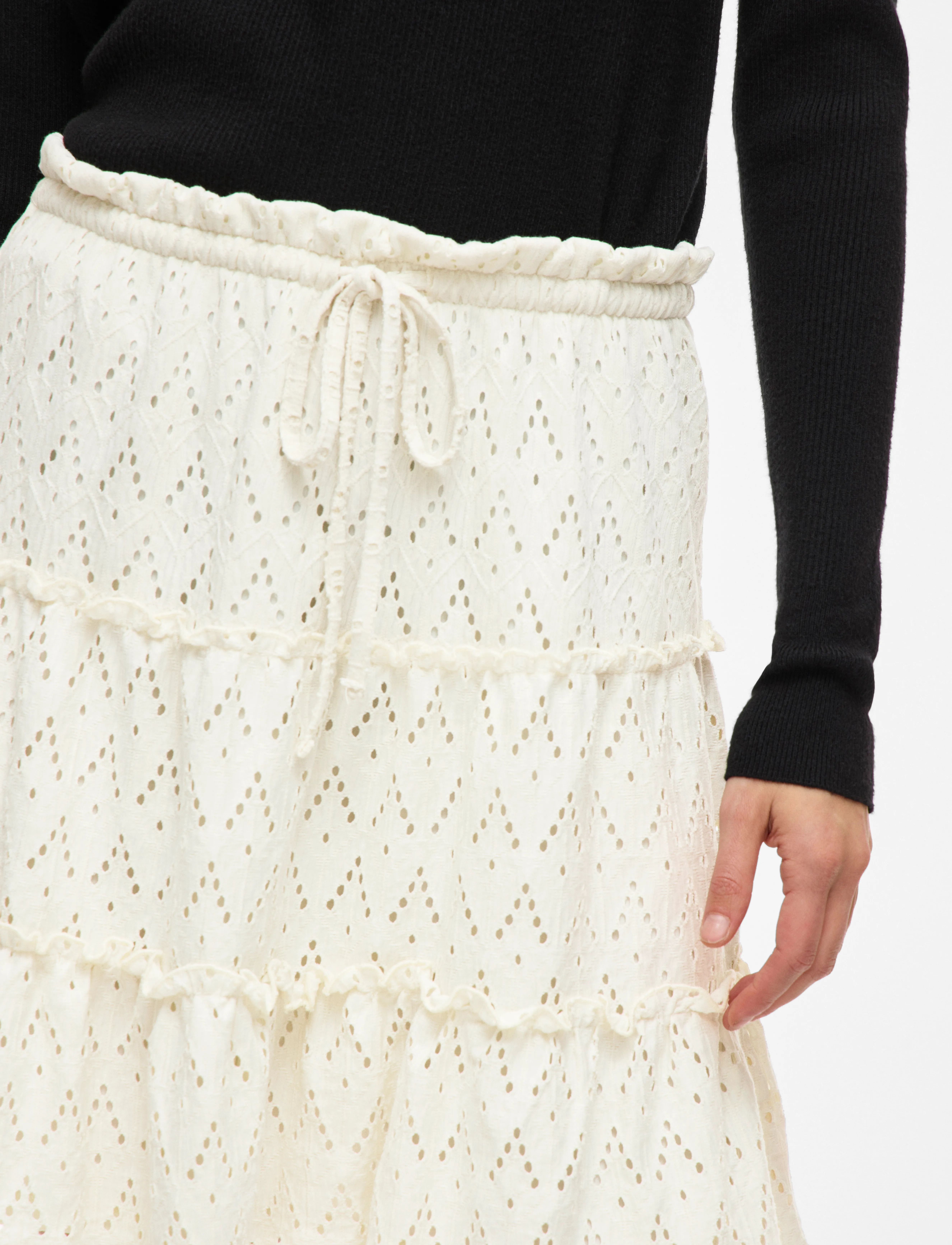 Vila - VIAMALINA HW SHORT SKIRT/PB - korte skjørt - birch - 5