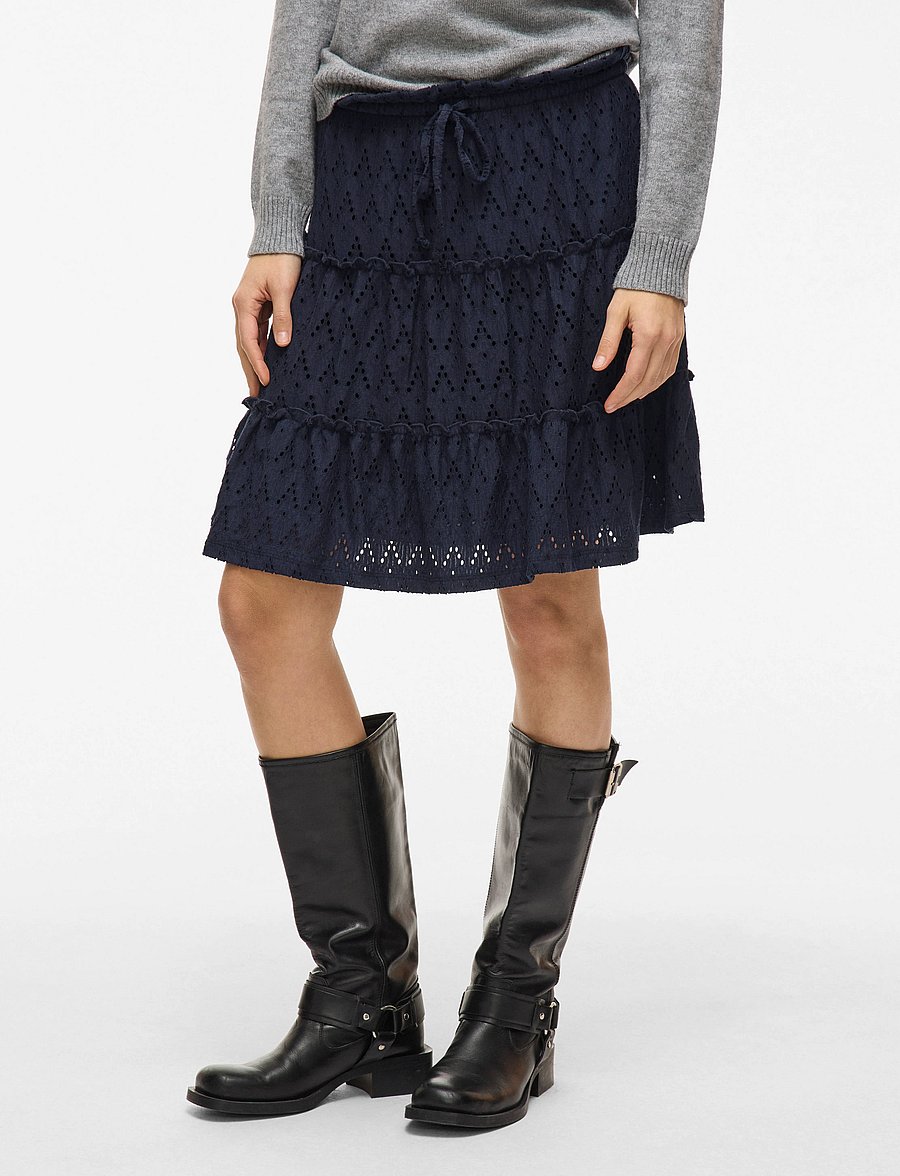 Vila - VIAMALINA HW SHORT SKIRT/PB - short skirts - navy blazer - 0