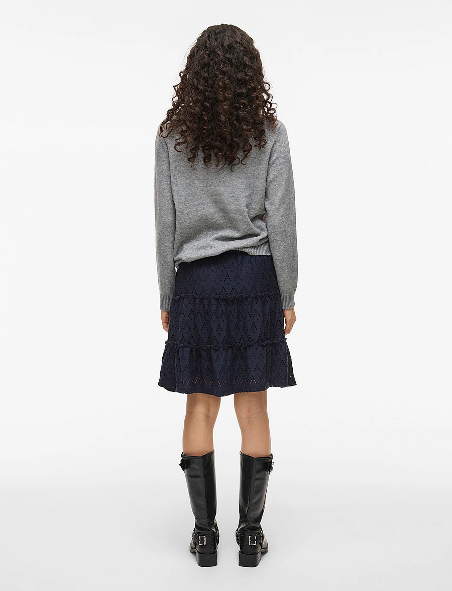 Vila - VIAMALINA HW SHORT SKIRT/PB - short skirts - navy blazer - 3
