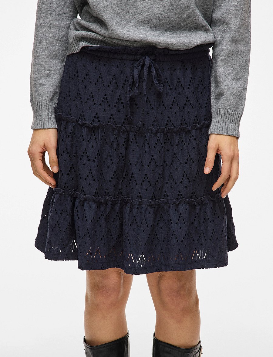 Vila - VIAMALINA HW SHORT SKIRT/PB - short skirts - navy blazer - 4