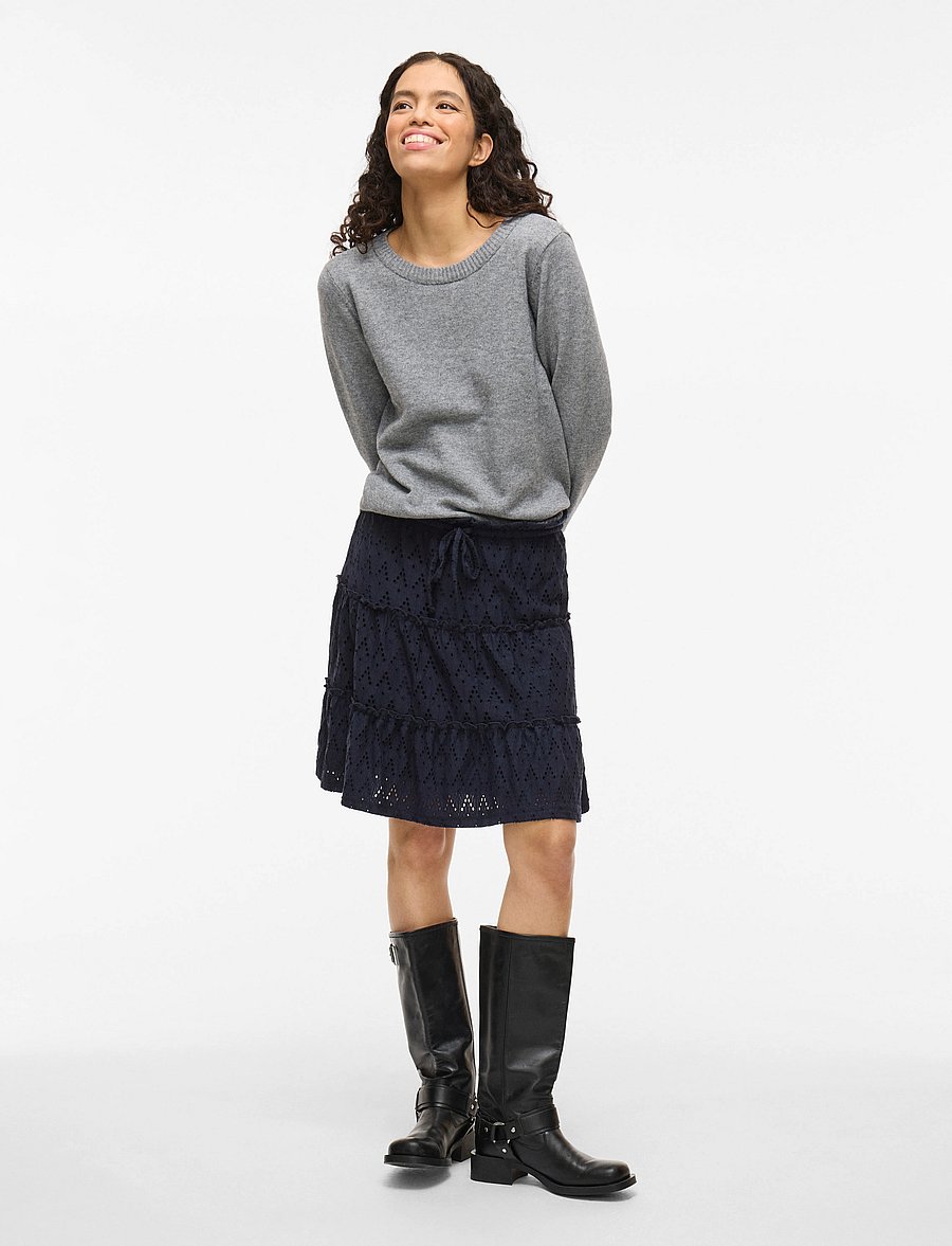 Vila - VIAMALINA HW SHORT SKIRT/PB - short skirts - navy blazer - 5