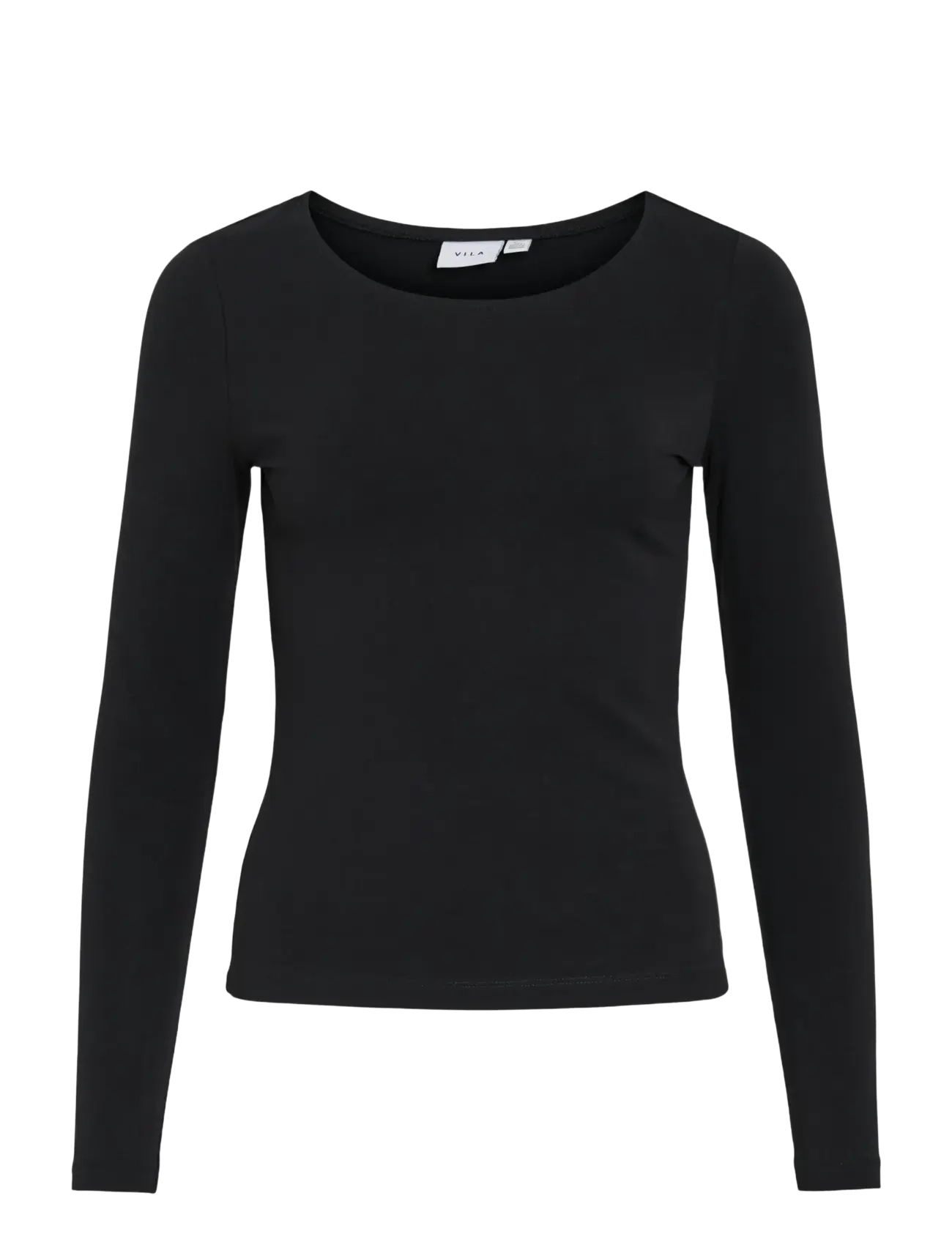 VINORA L/S O-NECK TOP - NOOS - BLACK BEAUTY