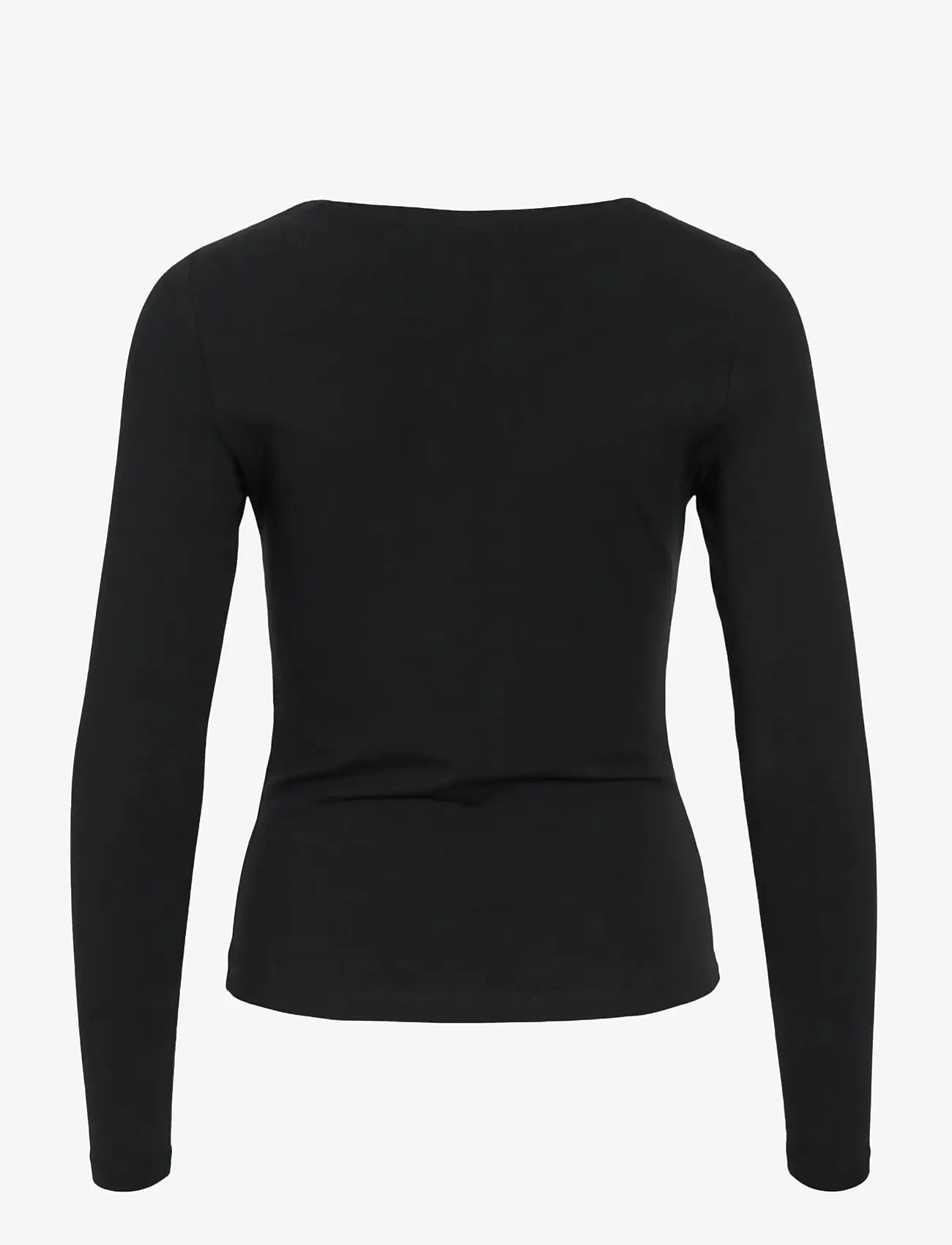Vila - VINORA L/S O-NECK TOP - NOOS - langærmede toppe - black beauty - 2