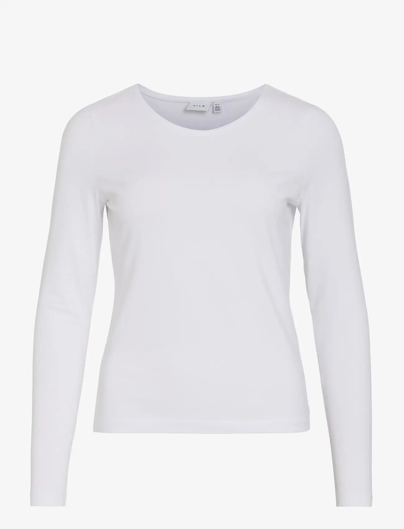 Vila - VINORA L/S O-NECK TOP - NOOS - långärmade toppar - bright white - 1