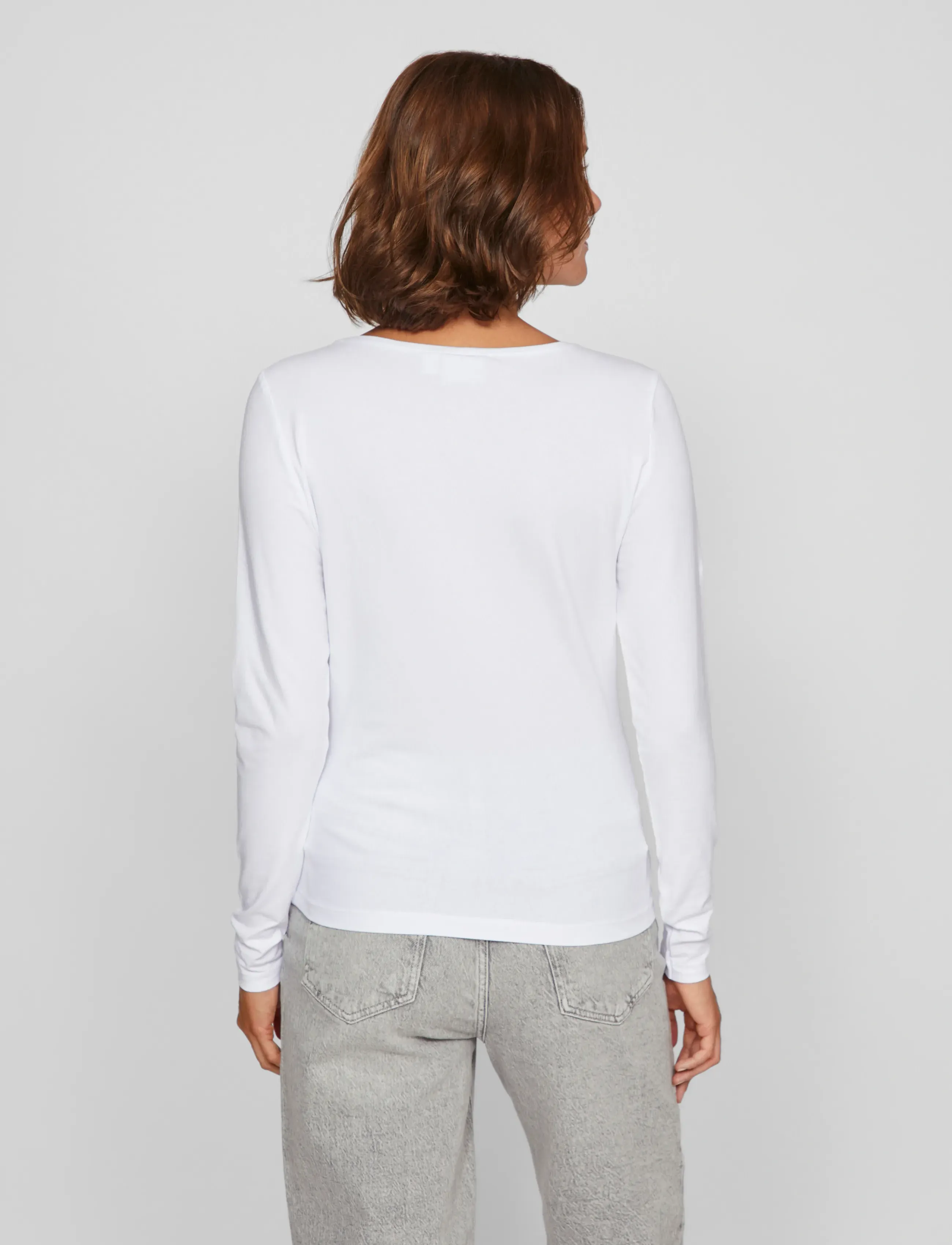 Vila - VINORA L/S O-NECK TOP - NOOS - pikkade varrukatega alussärgid - bright white - 3