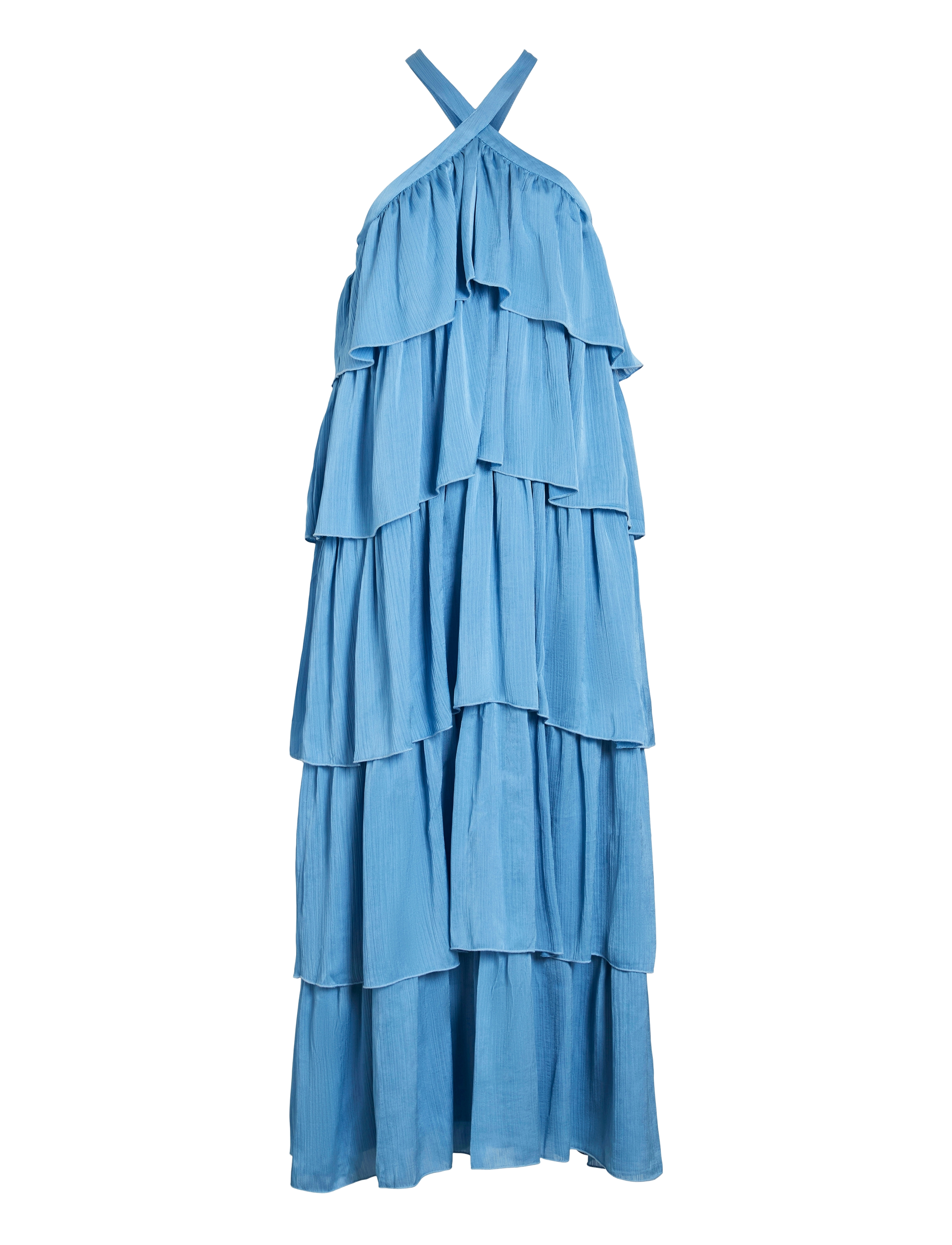 Vila VIFILUKA H/N S/L ANKLE DRESS/DC/R/BFS - Klänningar - BLISSFUL BLUE / blue