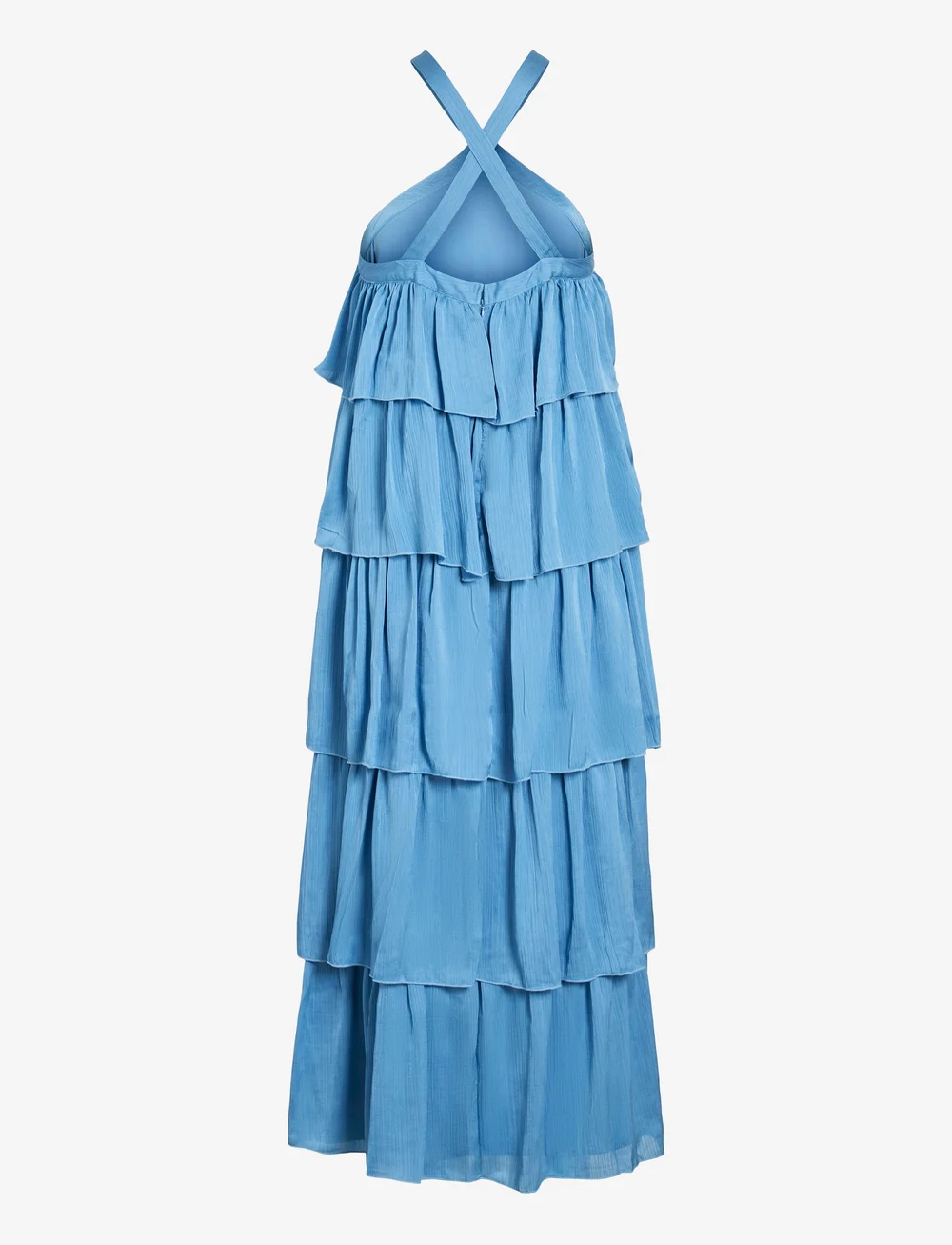 Vila - VIFILUKA H/N S/L ANKLE DRESS/DC/R/BFS - proginės suknelės - blissful blue - 1