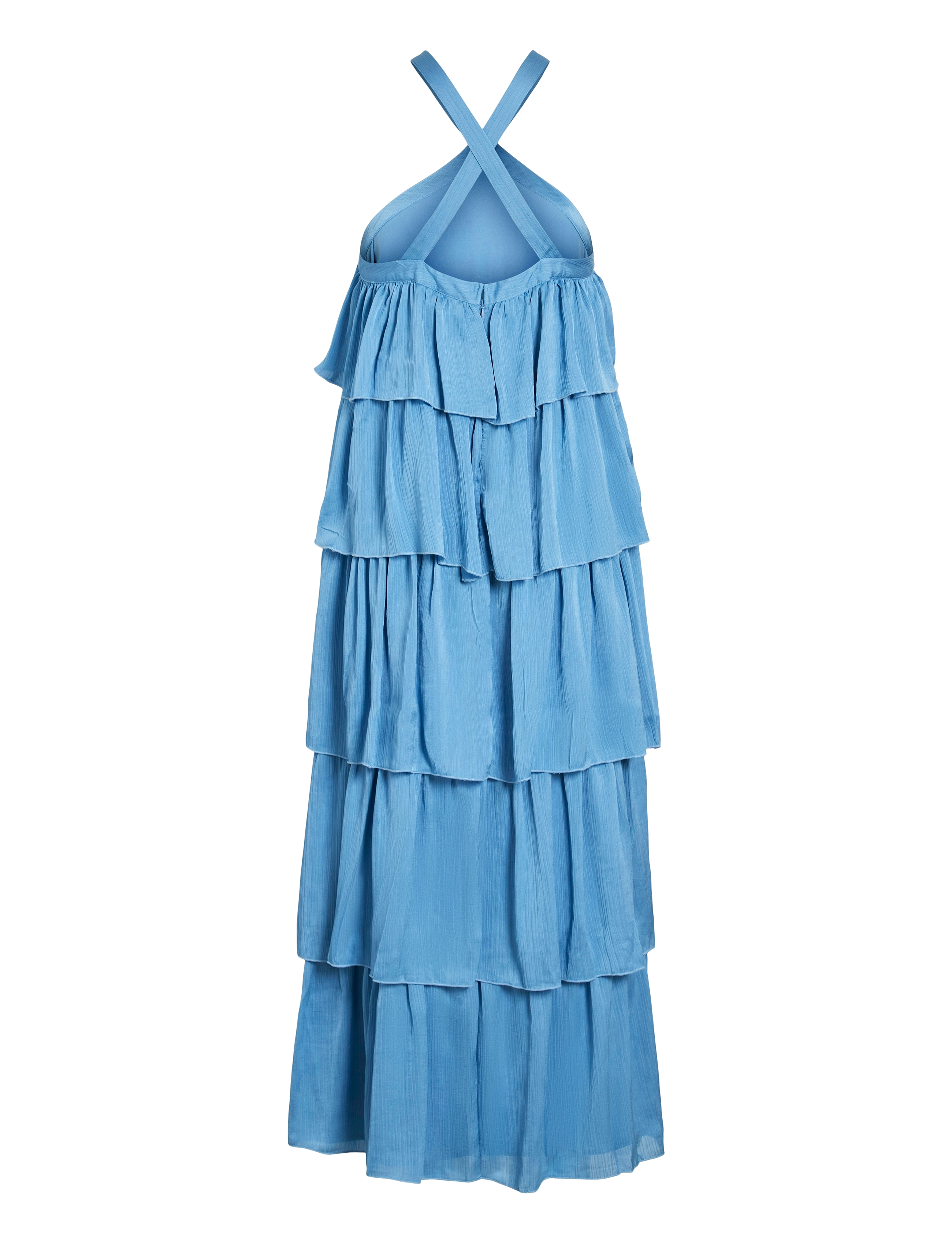 Vila - VIFILUKA H/N S/L ANKLE DRESS/DC/R/BFS - partykleider - blissful blue - 2