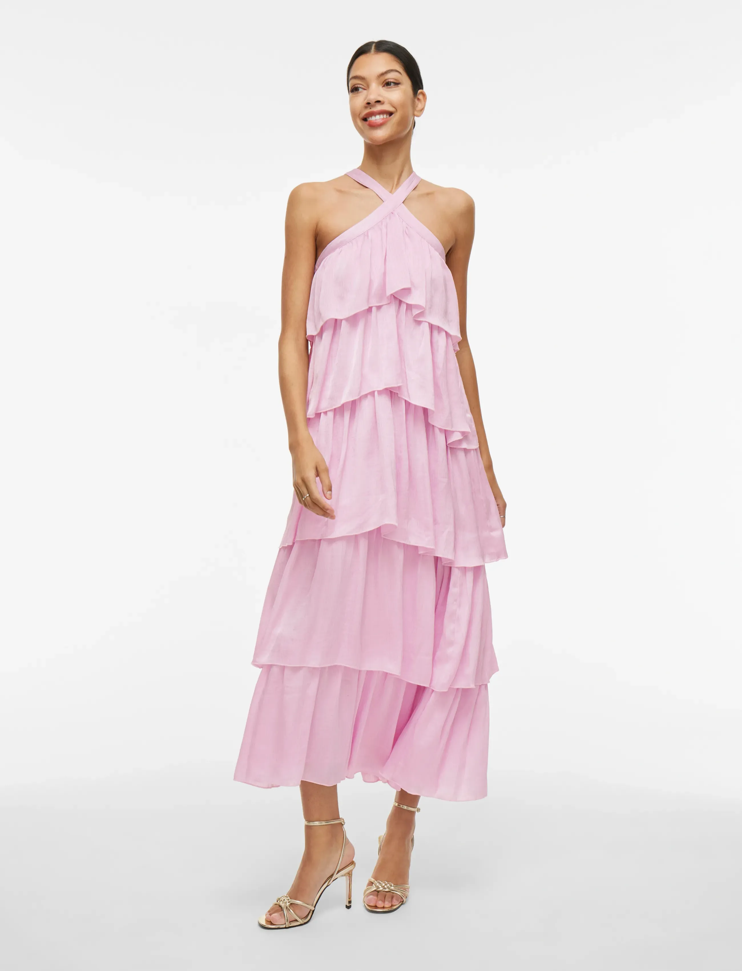 Vila VIFILUKA H/N S/L ANKLE DRESS/DC/R/BFS - Kjoler - WINSOME ORCHID / pink/rose