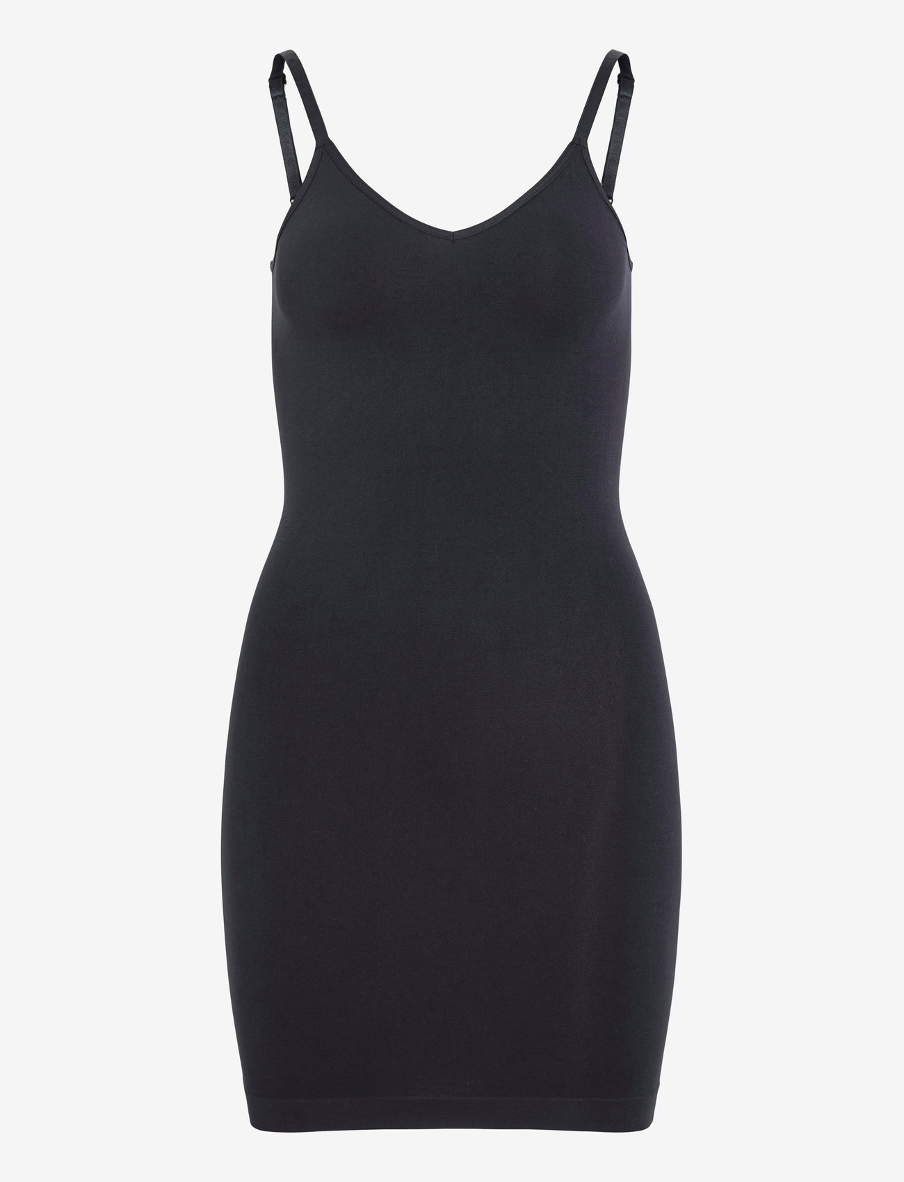 Vila - VIMACIE V-NECK S/L SEAMLESS DRESS - etuikleider - black beauty - 1