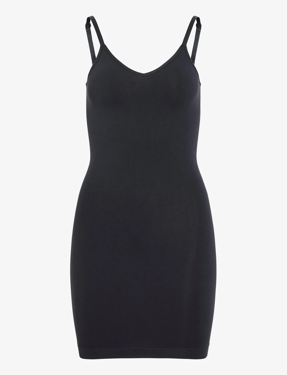 Vila - VIMACIE V-NECK S/L SEAMLESS DRESS - etuikleider - black beauty - 0