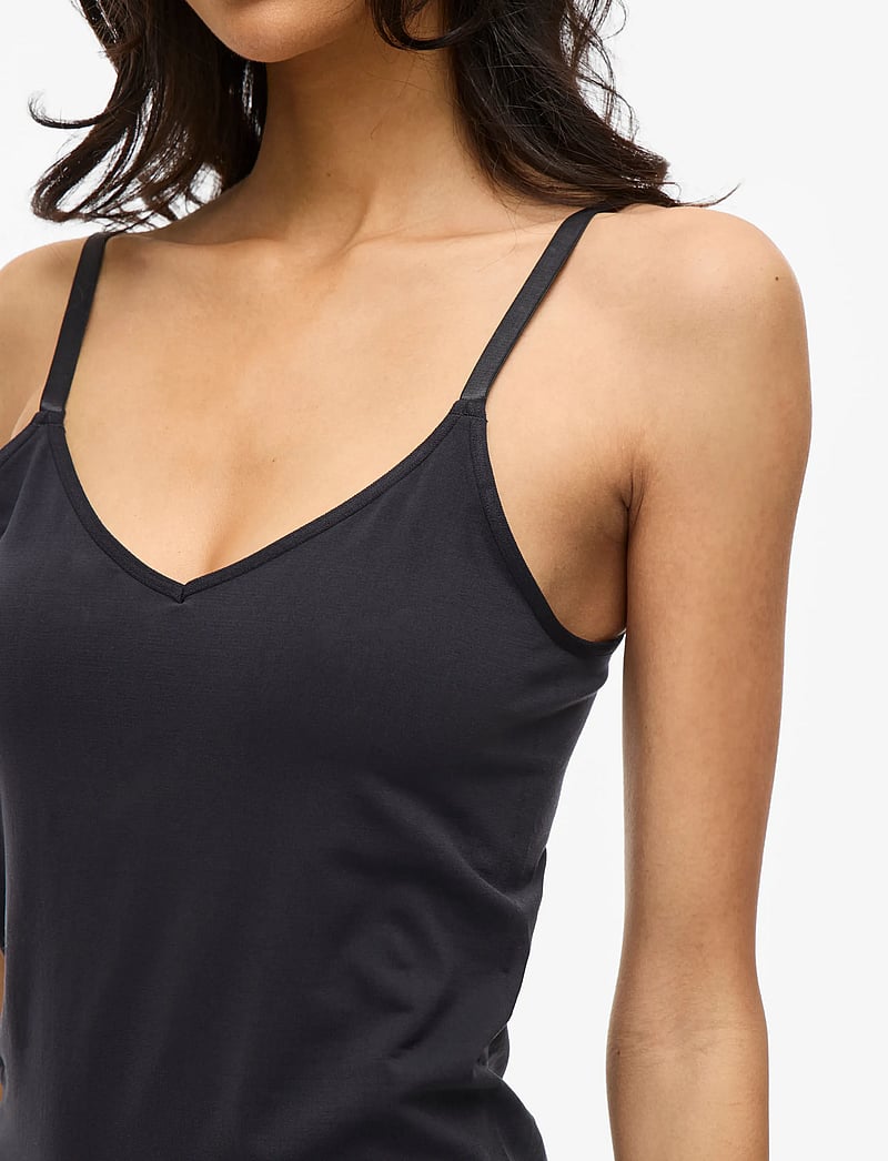 Vila - VIMACIE V-NECK S/L SEAMLESS DRESS - etuikleider - black beauty - 5