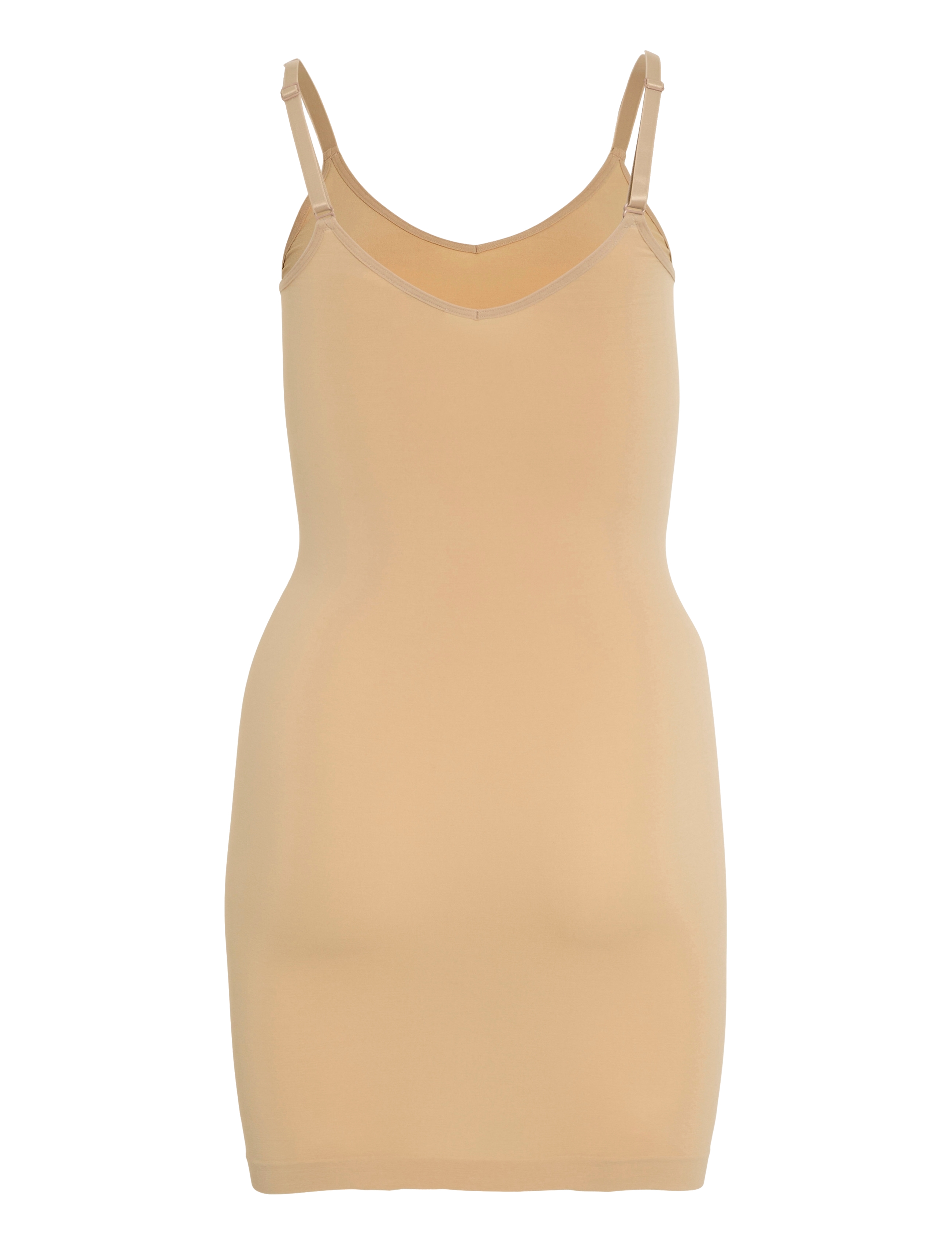 Vila - VIMACIE V-NECK S/L SEAMLESS DRESS - aptemptos suknelės - cuban sand - 2