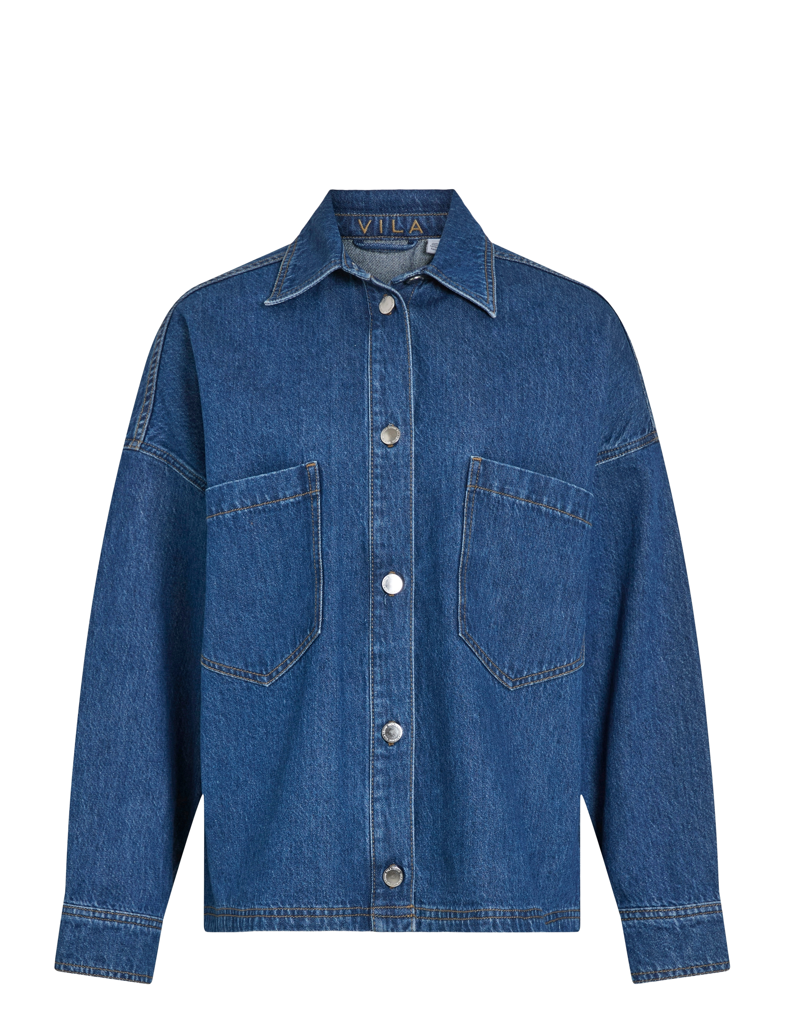Vila VICREEK L/S DENIM SHIRT - Skjorter - MEDIUM BLUE DENIM / blue