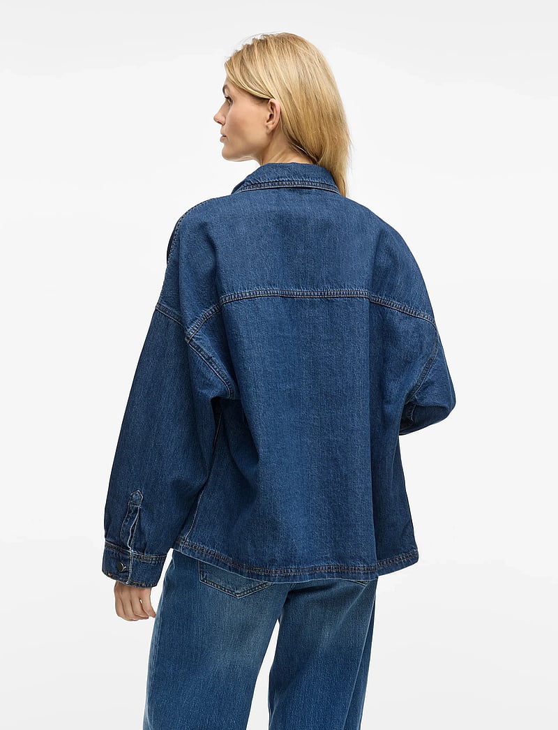 Vila - VICREEK L/S DENIM SHIRT - jeansblouses - medium blue denim - 3