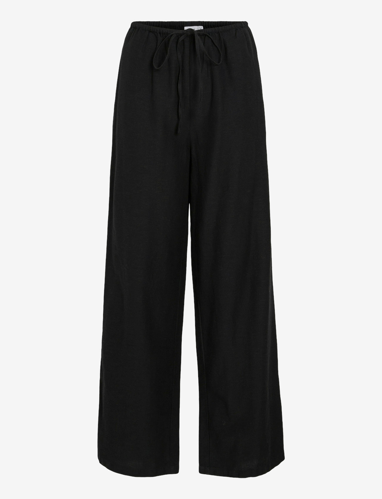 Vila - VIPRISILLA RW PANTS - bukser med brede ben - black beauty - 1