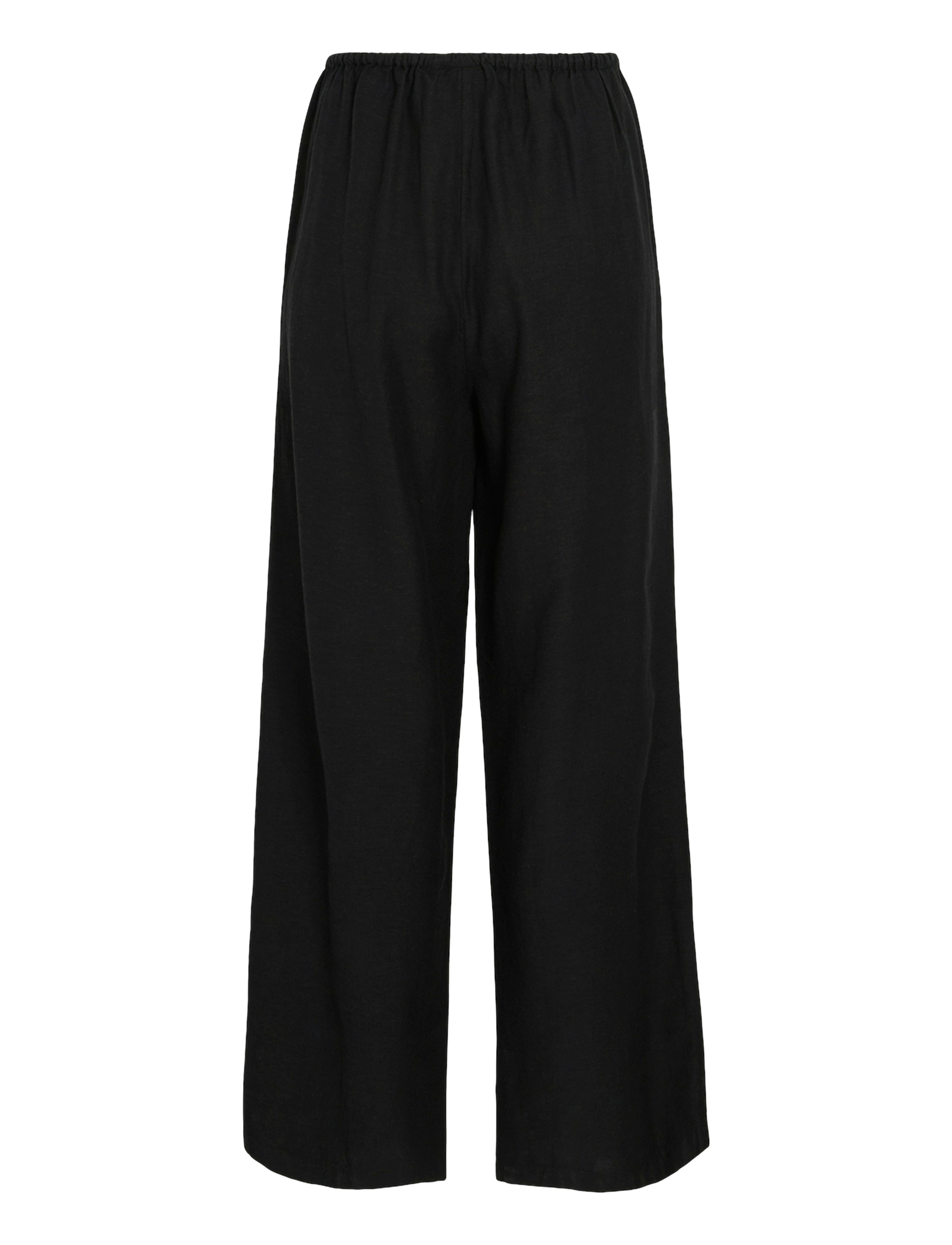 Vila - VIPRISILLA RW PANTS - hosen mit weitem bein - black beauty - 2