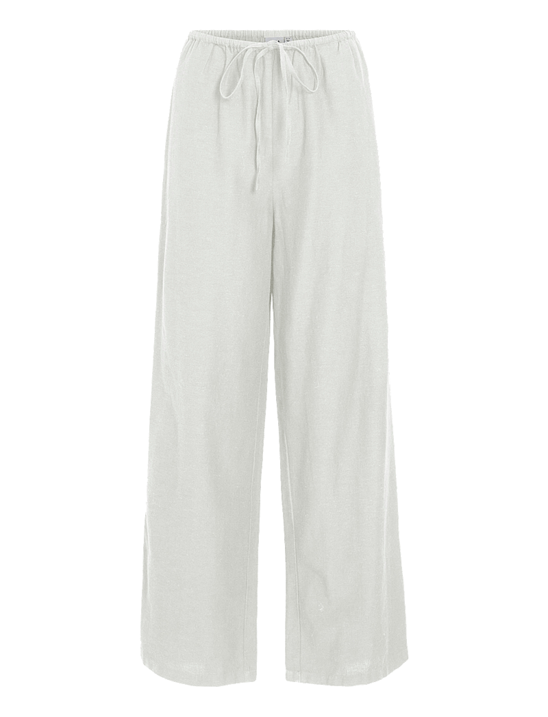 Vila - VIPRISILLA RW PANTS - laia säärega püksid - snow white - 0