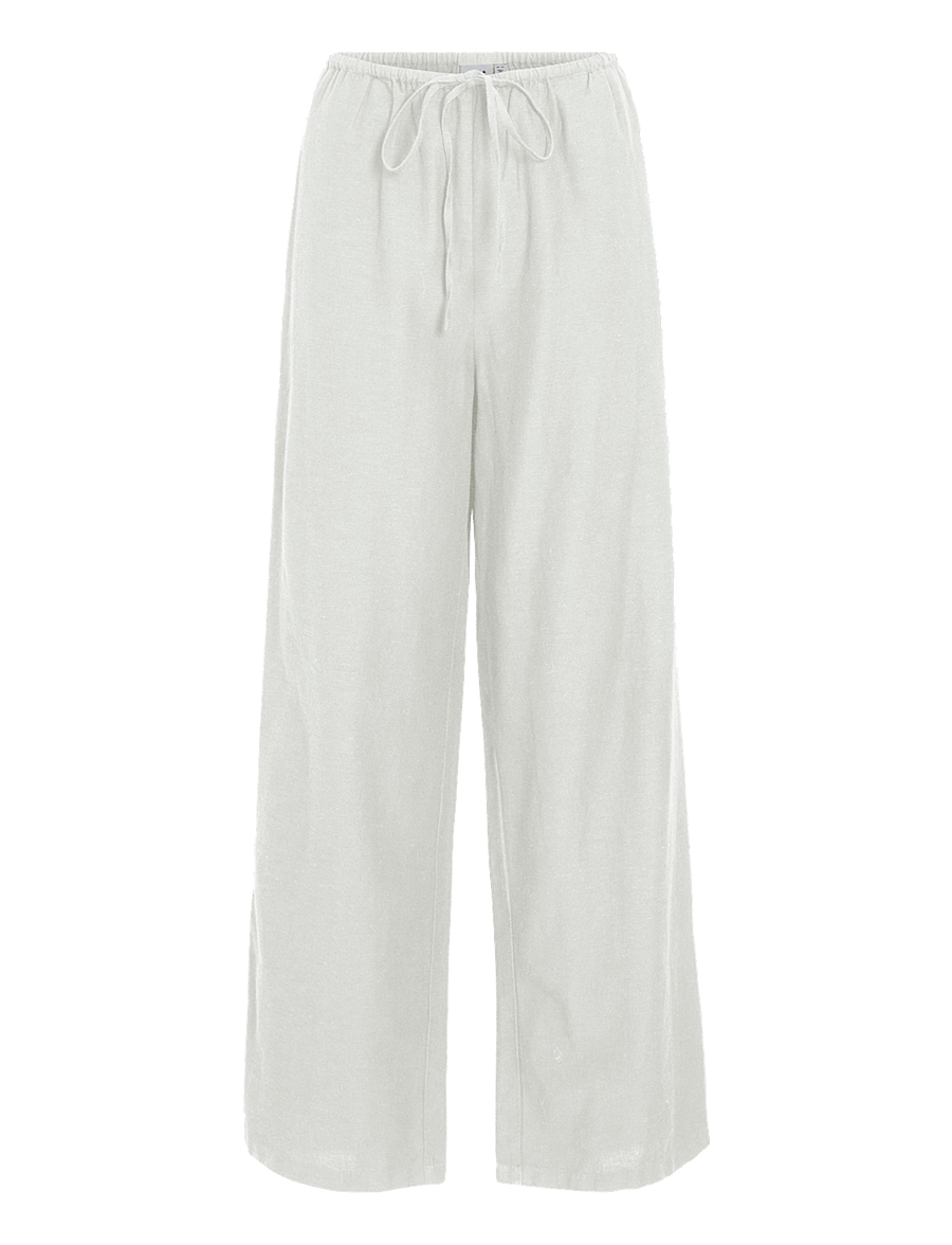 Vila - VIPRISILLA RW PANTS - hosen mit weitem bein - snow white - 1