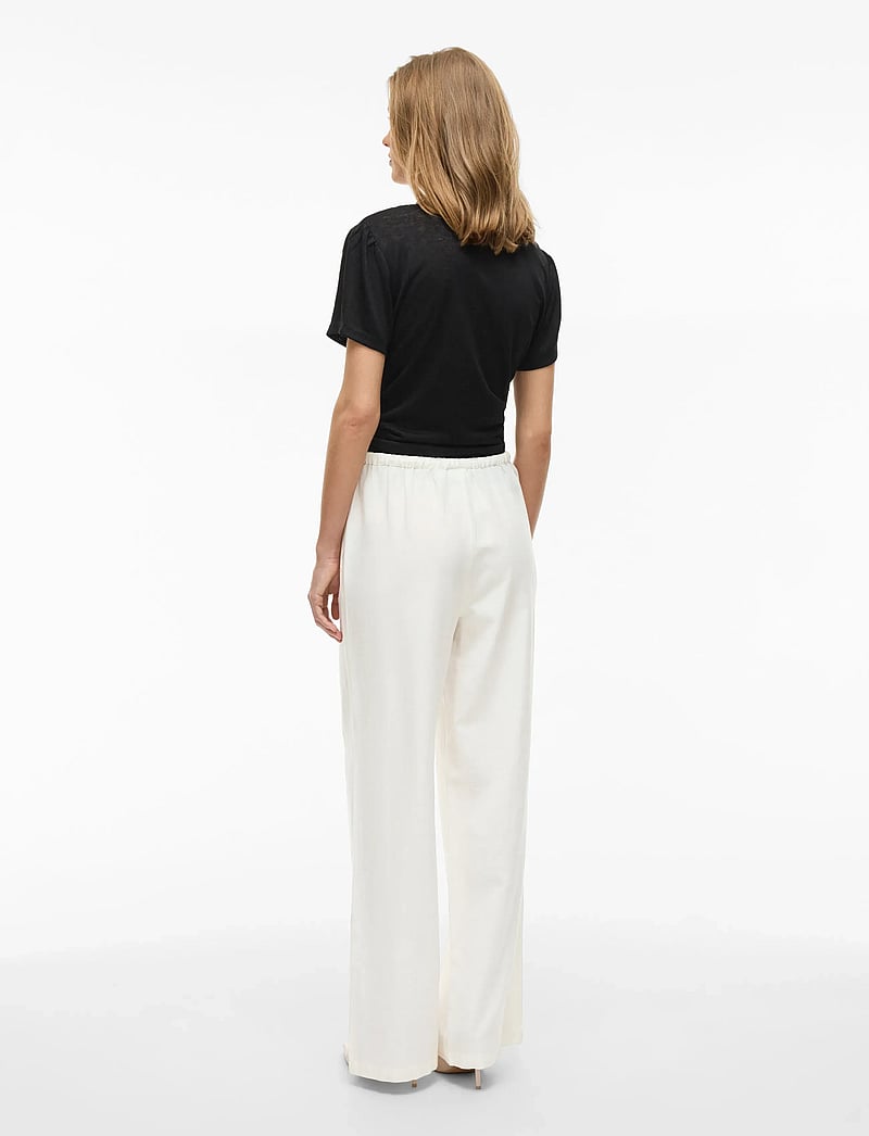 Vila - VIPRISILLA RW WIDE PANTS - NOOS - wide leg trousers - snow white - 2