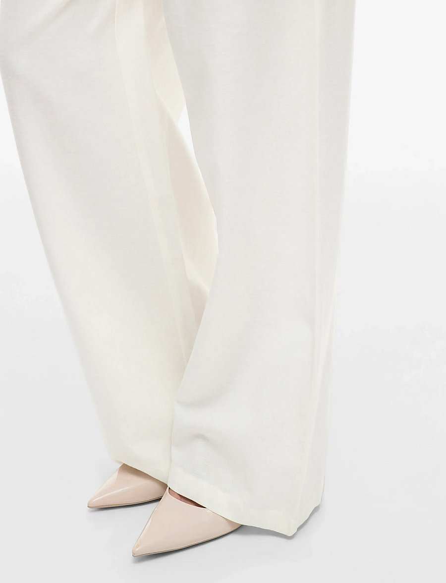 Vila - VIPRISILLA RW PANTS - hosen mit weitem bein - snow white - 4