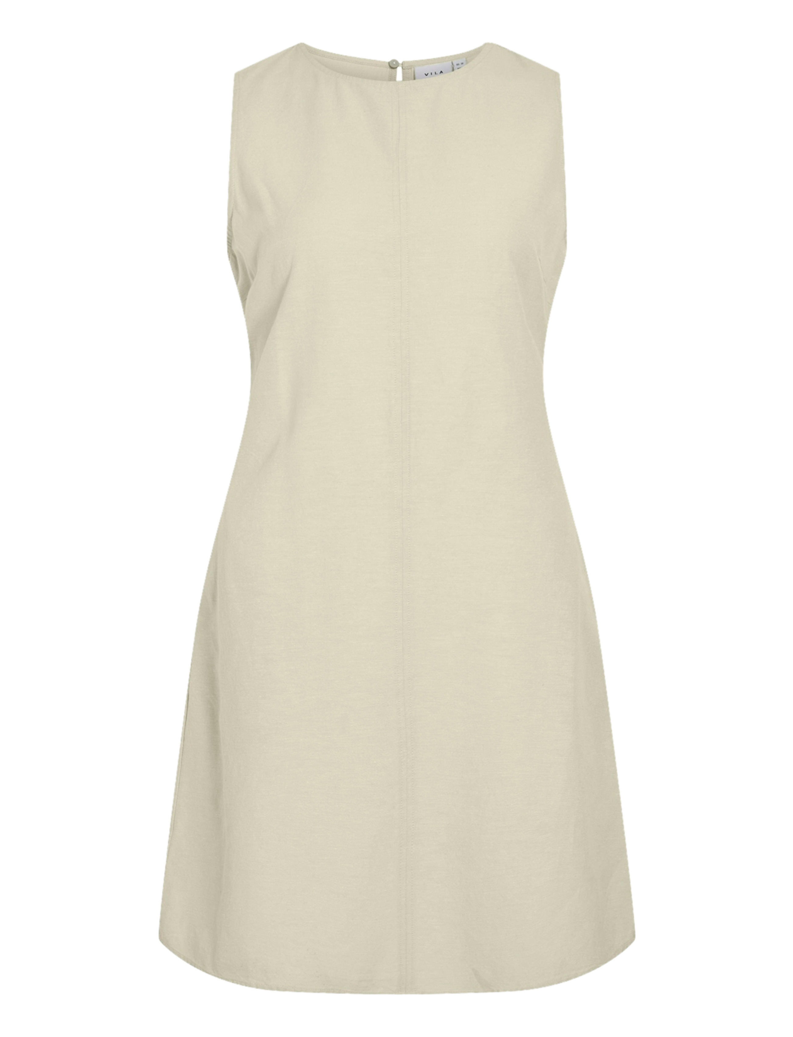 VILA Viprisilla O-Neck S/L Kurz Kleid Cream - 36 - Damen