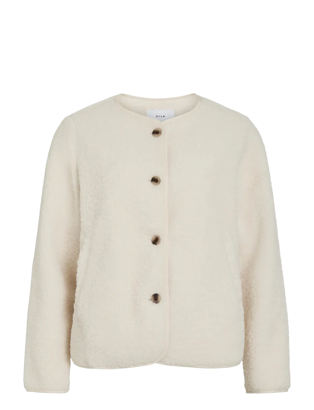 VILA Viada Teddy Jacke - Noos Cream - 42 - Damen