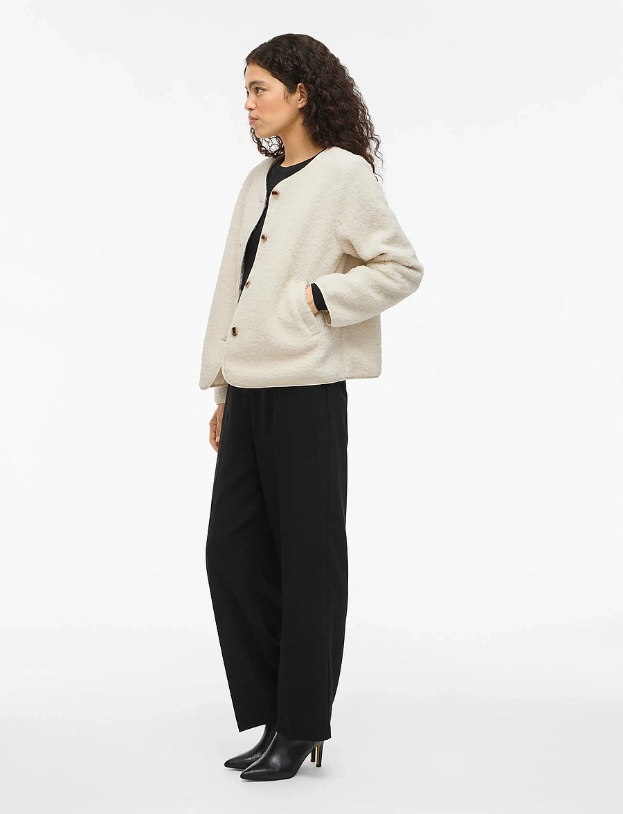 Vila - VIADA TEDDY JACKET - NOOS - forårsjakker - birch - 4