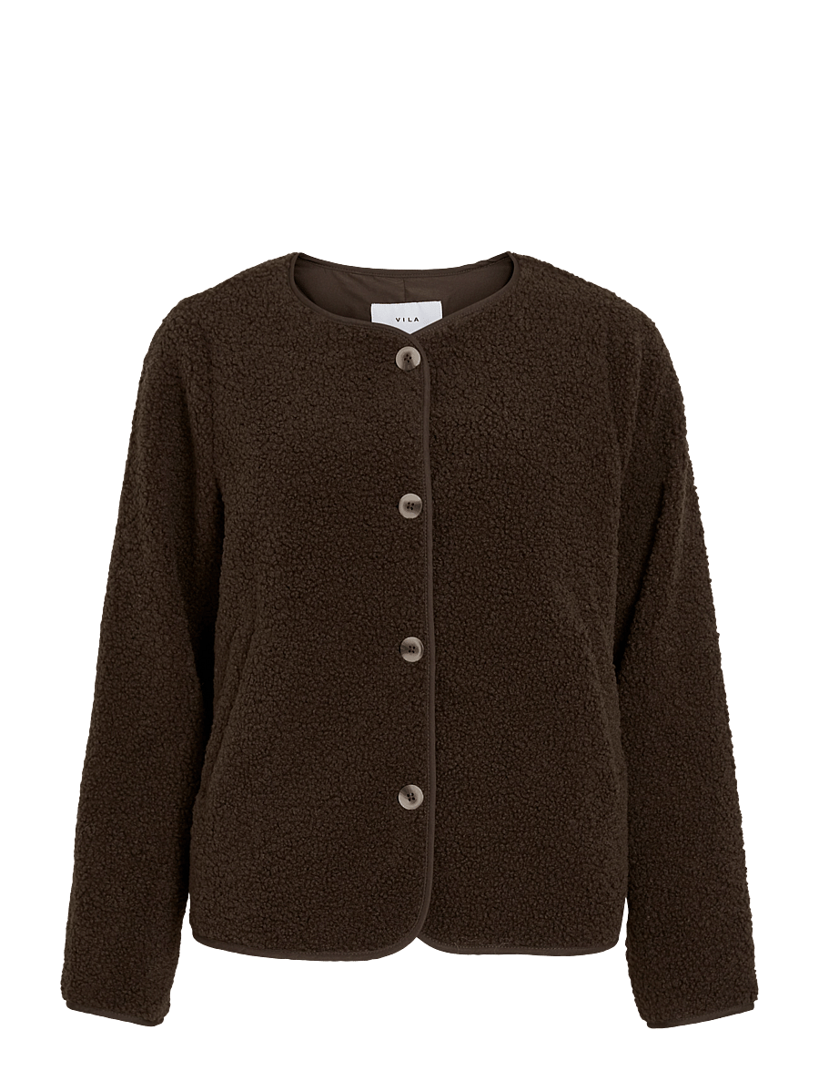 Vila - VIADA TEDDY JACKET - NOOS - forårsjakker - coffee bean - 1