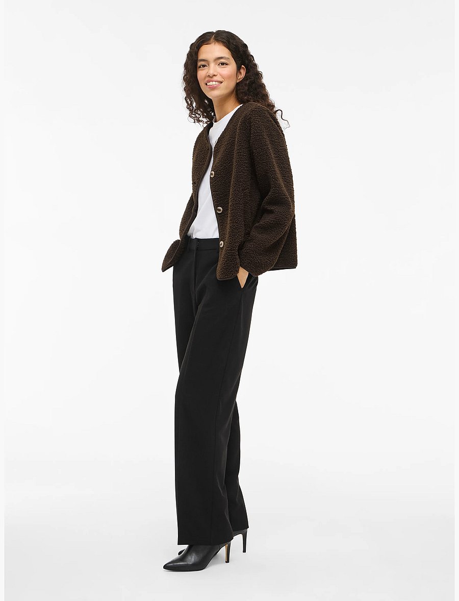 Vila - VIADA TEDDY JACKET - NOOS - forårsjakker - coffee bean - 4