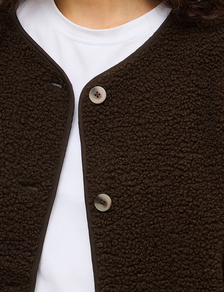 Vila - VIADA TEDDY JACKET - NOOS - forårsjakker - coffee bean - 5
