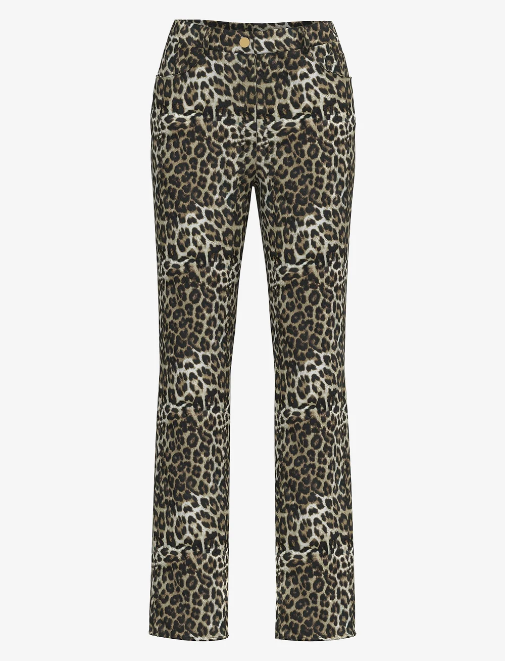 Vila - VIKELLY HW STRAIGHT JEANS LEO/LN - straight leg trousers - caramel cafÉ - 0