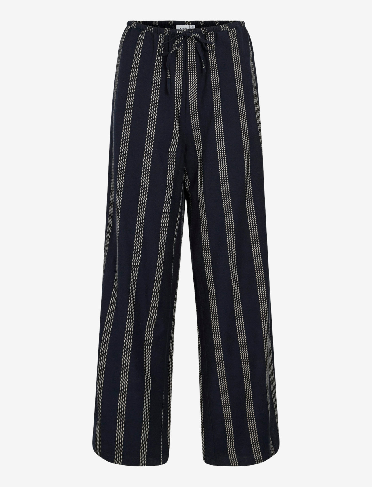 Vila - VIPRISILLA PRINT RW PANTS - vida byxor - navy blazer - 0