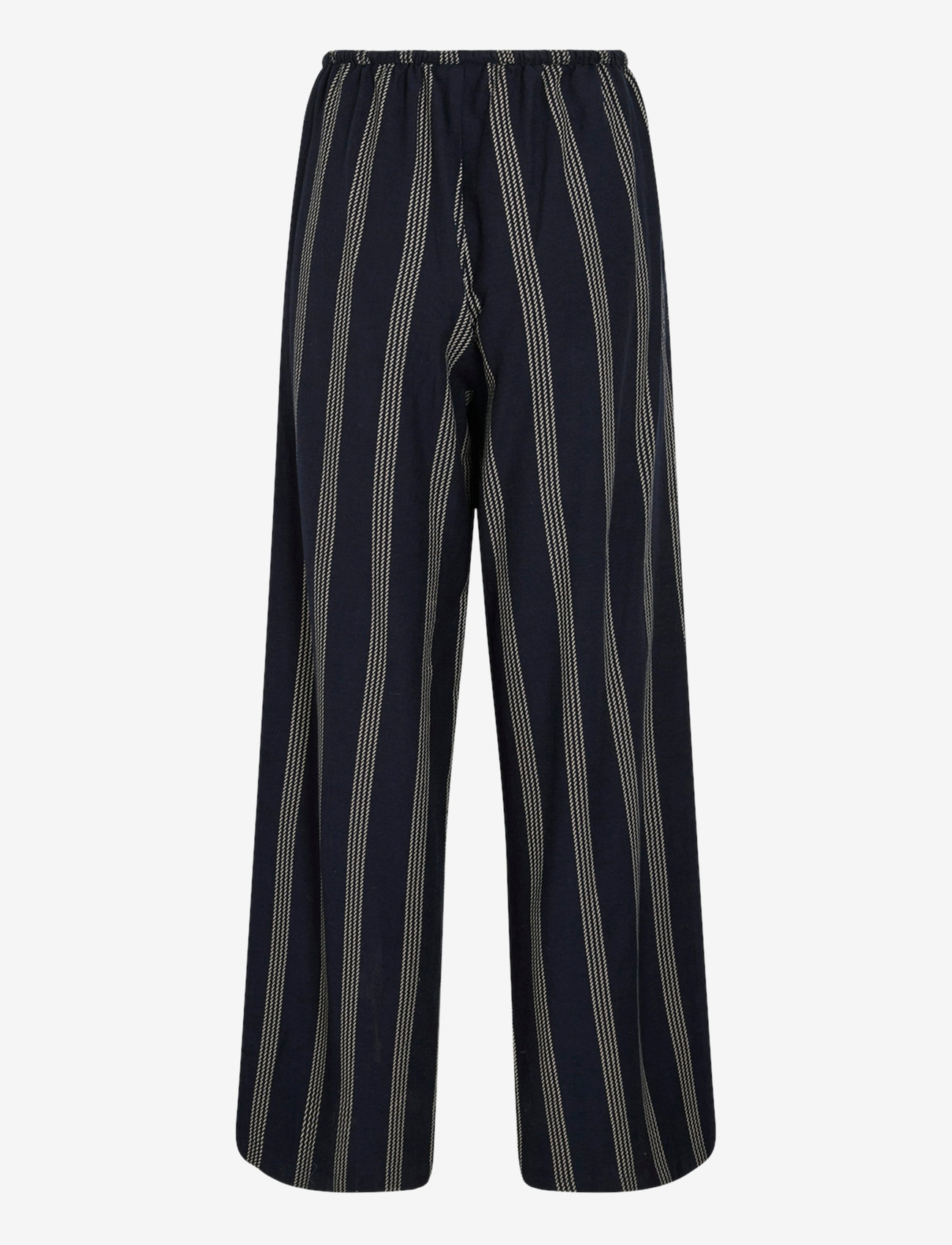 Vila - VIPRISILLA PRINT RW PANTS - vida byxor - navy blazer - 1