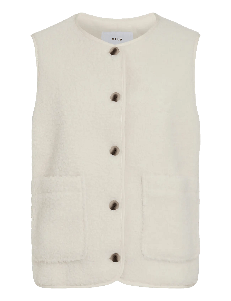 Vila - VIADA TEDDY WAISTCOAT - NOOS - fleece- und teddy-westen - birch - 1